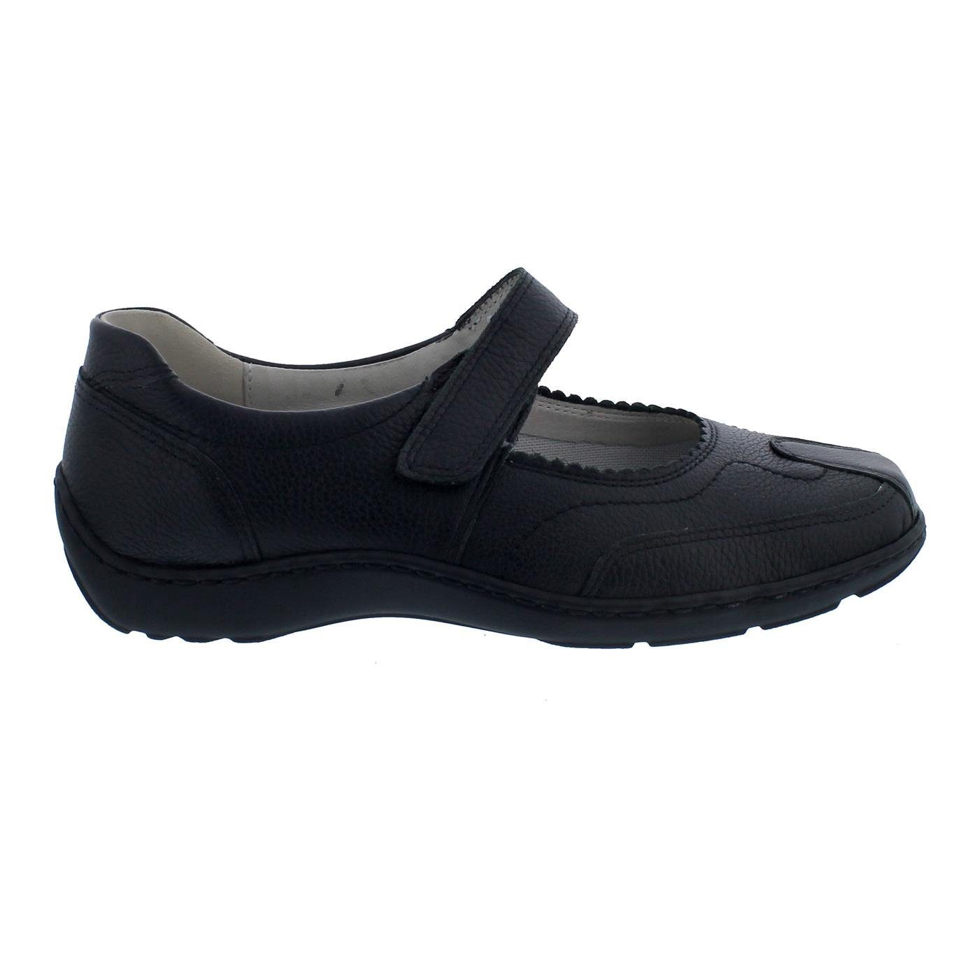 Waldläufer Waldläufer Henni Ballerina Klettver., Pigalle, schwarz, Pro-Aktiv Fuss Klettschuh