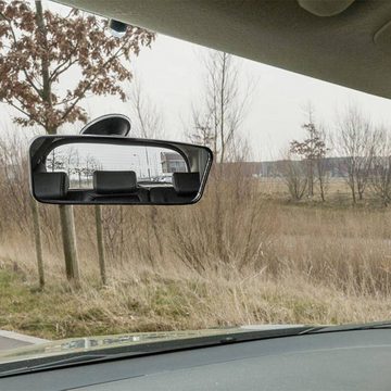 CarStyling Spiegel Rückspiegel Saugnapf 18 x 6 cm ohne Verzerrung echtes Glas Zusatz
