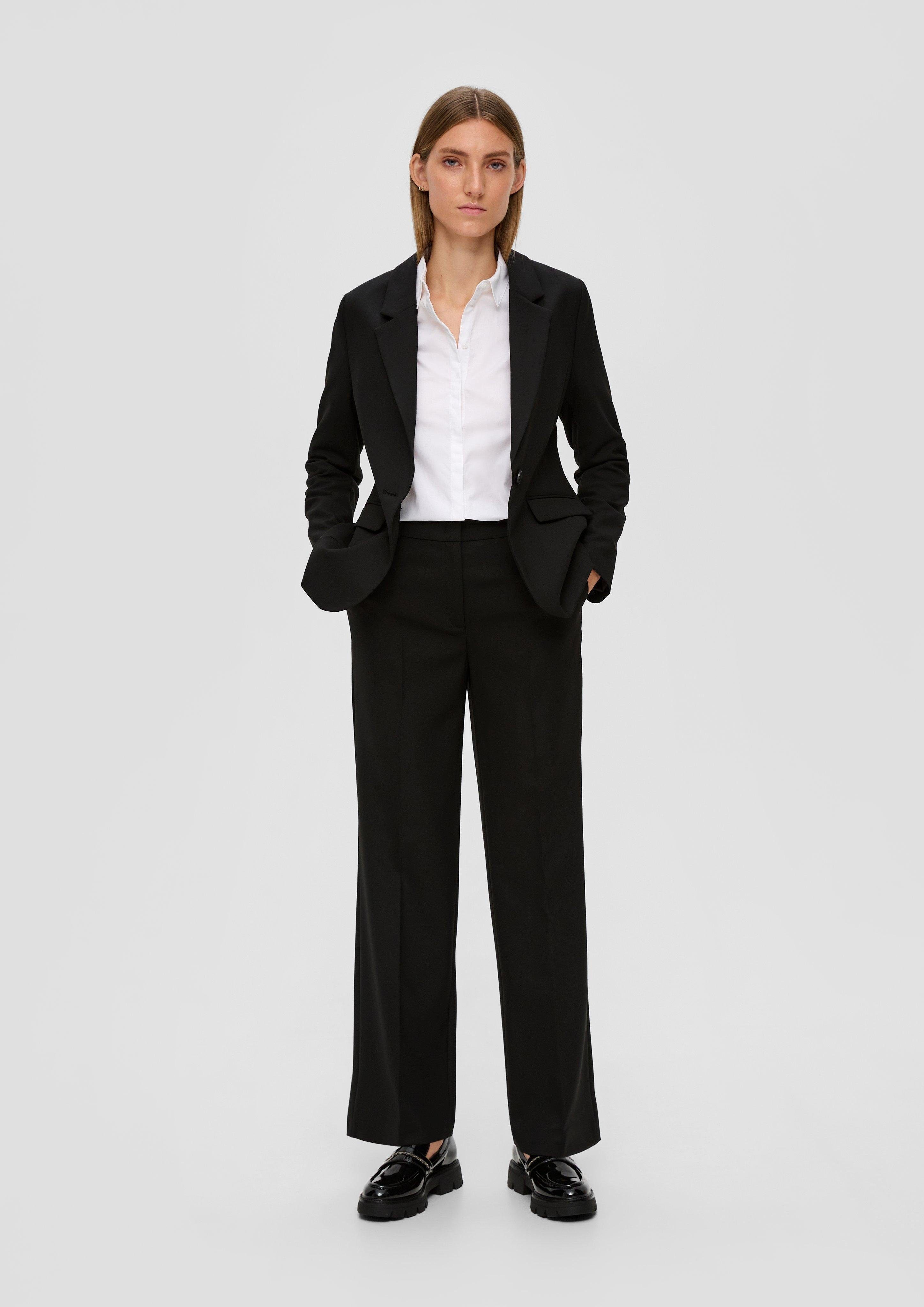 s.Oliver BLACK LABEL Bügelfaltenhose in Unifarbe günstig online kaufen