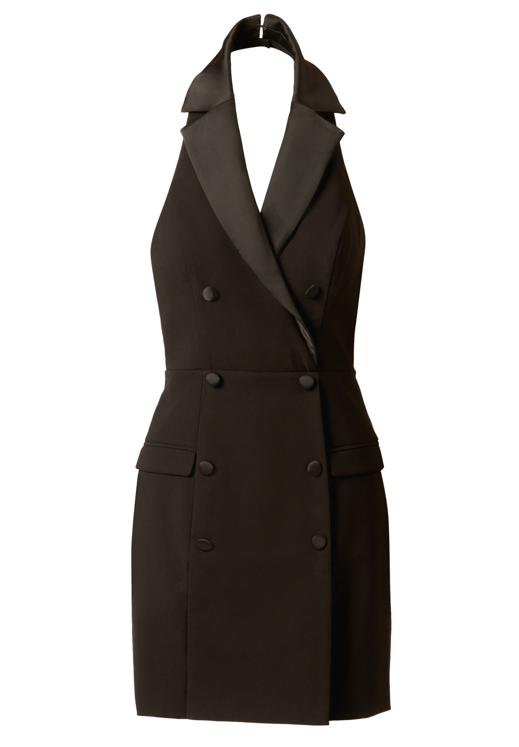 Adrianna Papell Hemdblusenkleid Stretch Crepe Tuxedo Dress Ein schickes, tailliertes, kurzes Smokingkleid