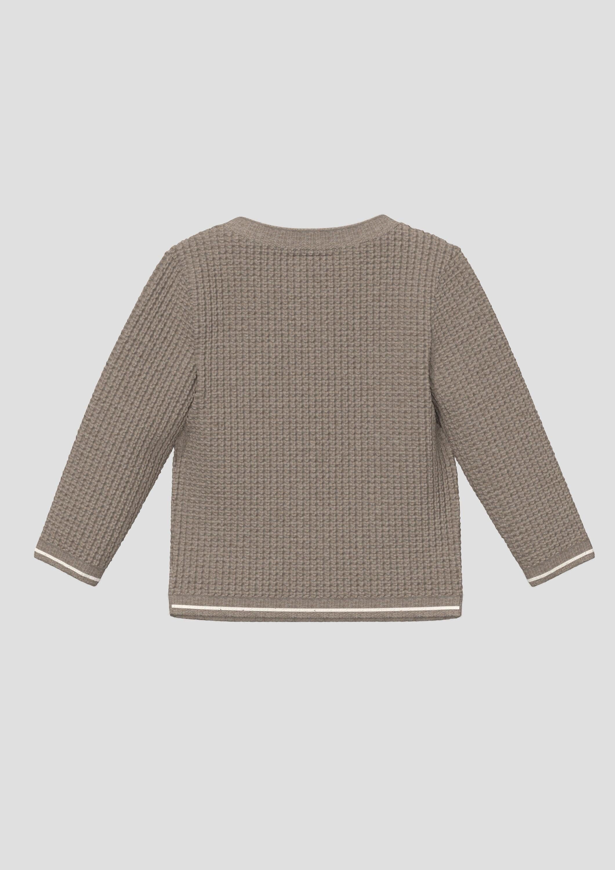 s.Oliver Longpullover Strickpullover Weicher Strickpullover mit Kontraststreifen