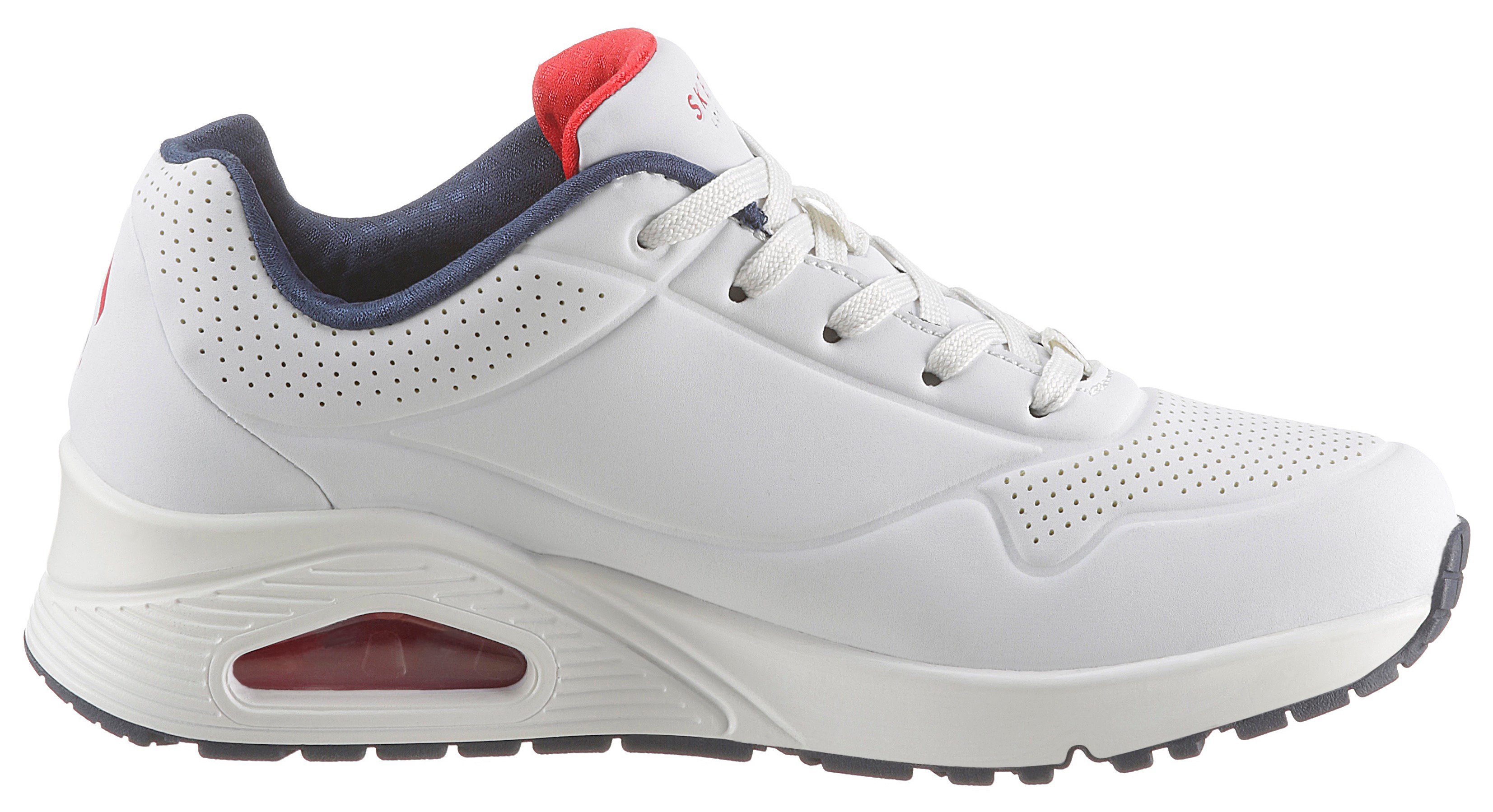 Wedgesneaker Stand Skechers Air Uno mit on Perforation feiner - white