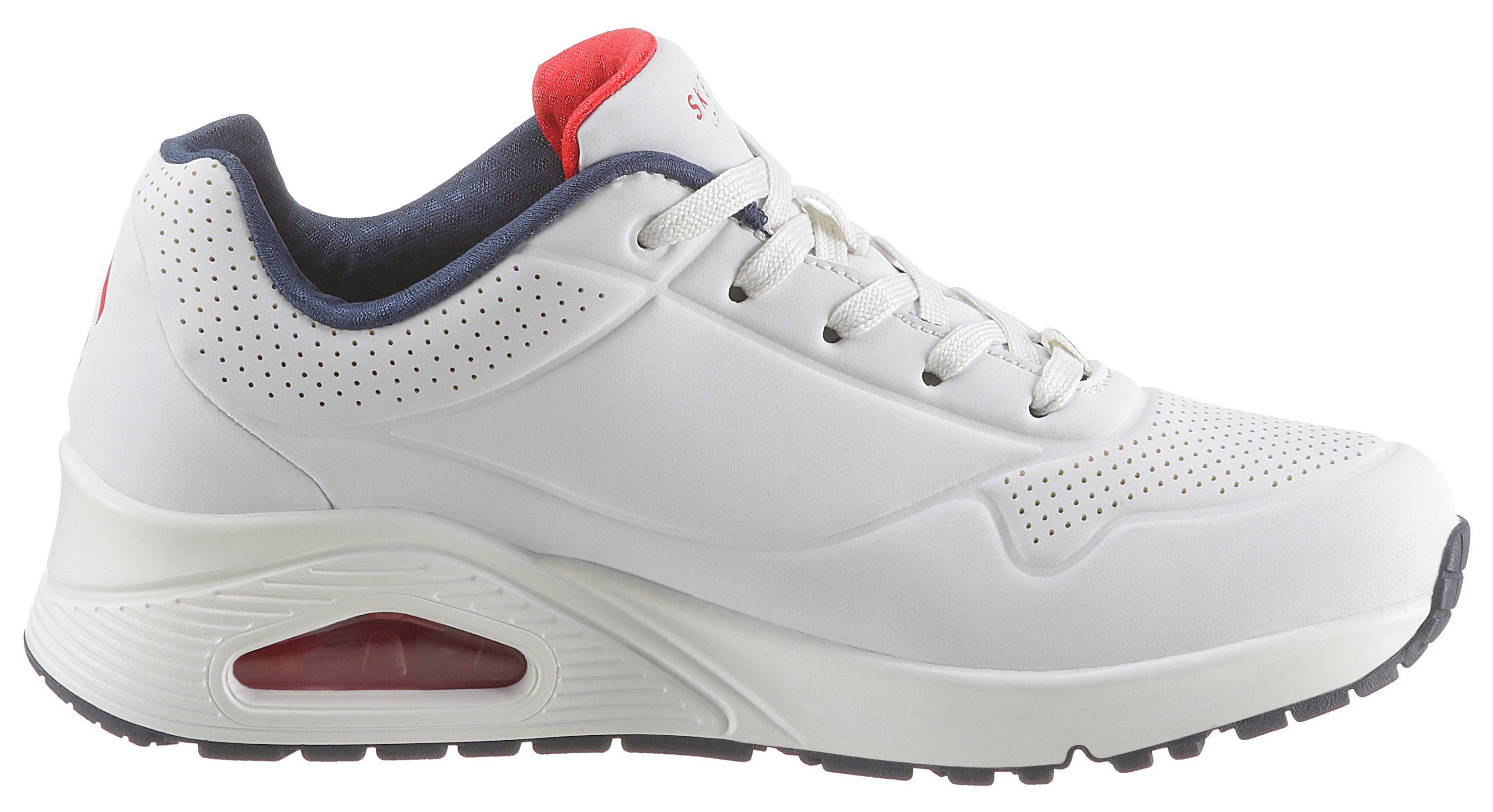 Skechers Uno - Stand on Air Wedgesneaker Freizeitschuh, Halbschuh, Schnürschuh mit feiner Perforation – Bild 5 von 5