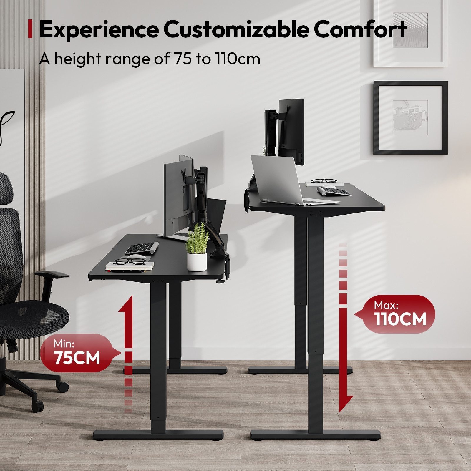FLEXISPOT Schreibtisch Elektrisch höhenverstellbarer Schreibtisch, Sitz-Ste günstig online kaufen