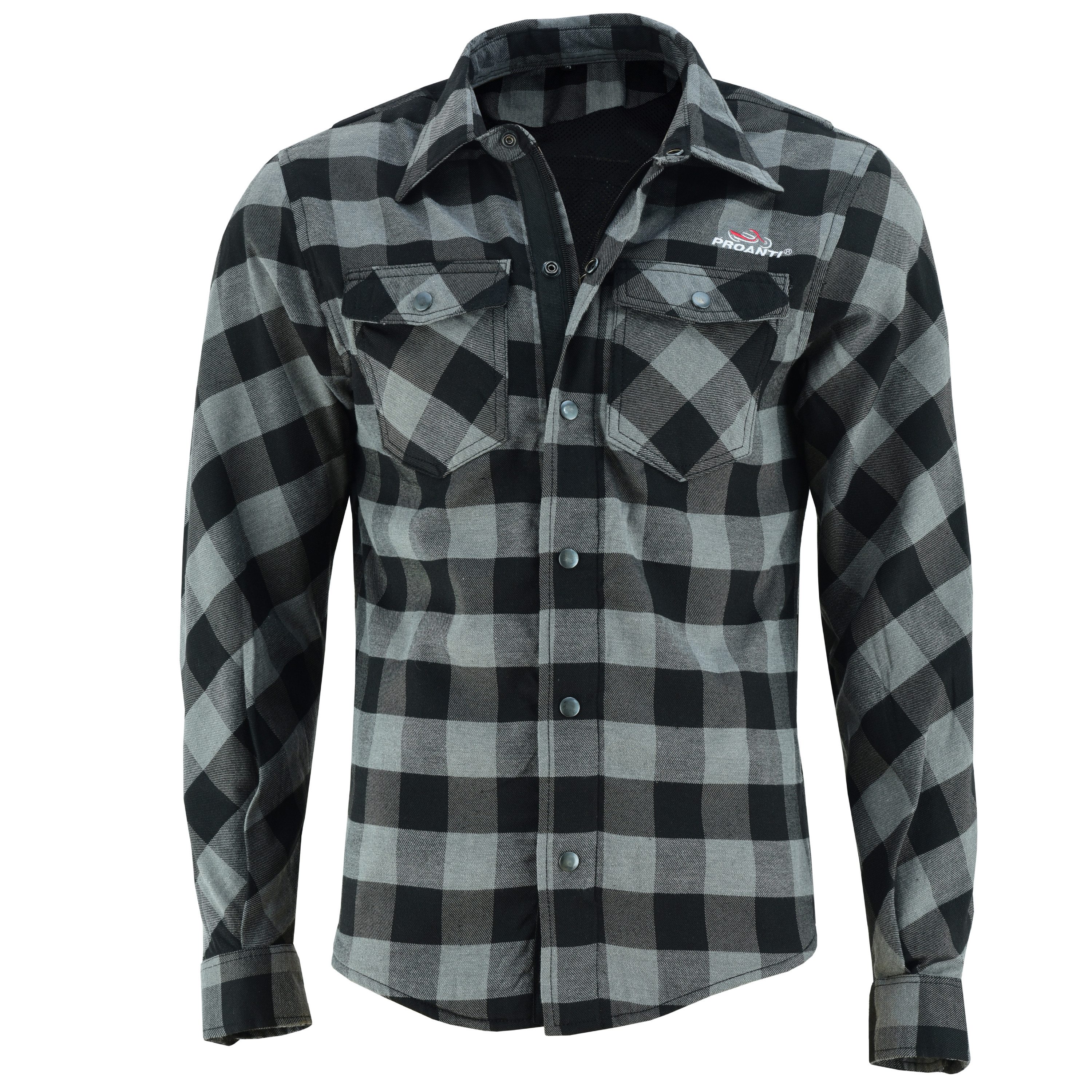 Motorradjacke Motorradhemd Aramid – Sommer Chopper Motorrad Hemdjacke grau
