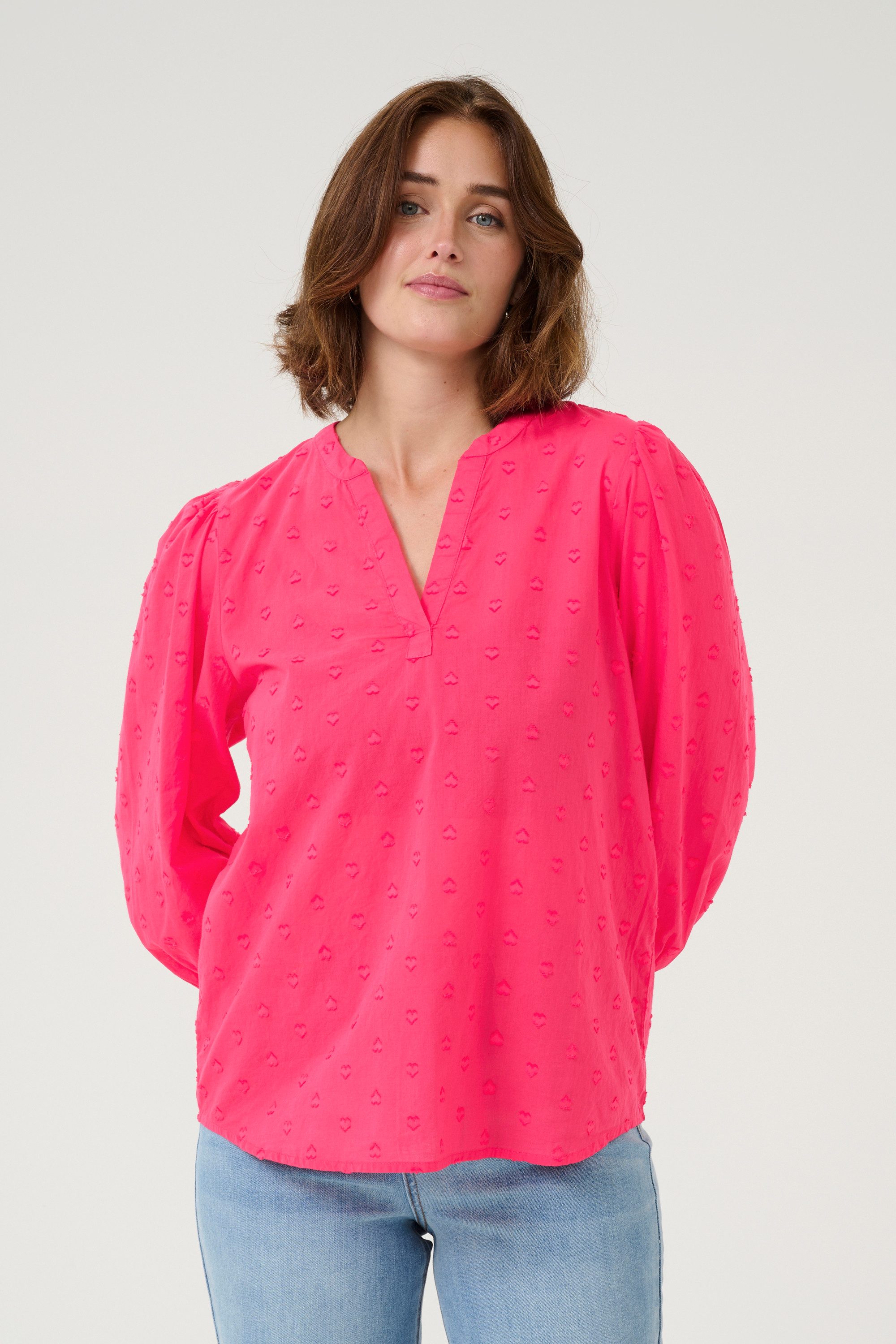 Langarmbluse Langarm-Bluse KAjollia