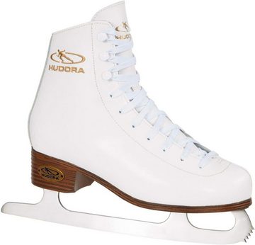 Hudora Schlittschuhe Damen Mädchen Eiskunstlaufen Eislaufen Schuhe Weiß Gr.36, Wasserabweisendes Obermaterial,Anschmiegsames Vlies-Innenfutter