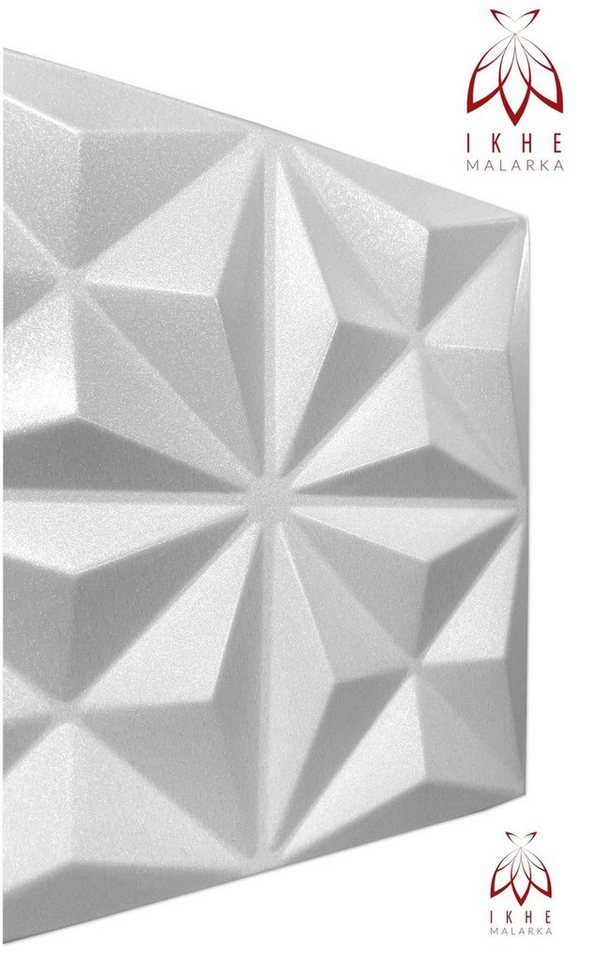Thumbnail - IKHEMalarka 3D Wandpaneel aus Polystyrol Styropor XPS, BxL: 50,00x50,00 cm, 0,25 qm, (24-tlg) 3D Paneelen für Decken & W...