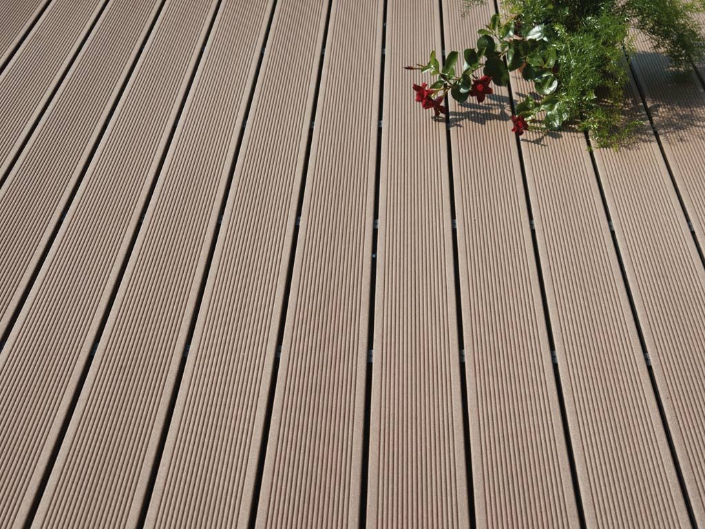 MEGAWOOD Terrassendielen Terrassendiele WPC Classic Nussbraun Massivprofil, BxL: je 14.5x480 cm, 21 mm Stärke