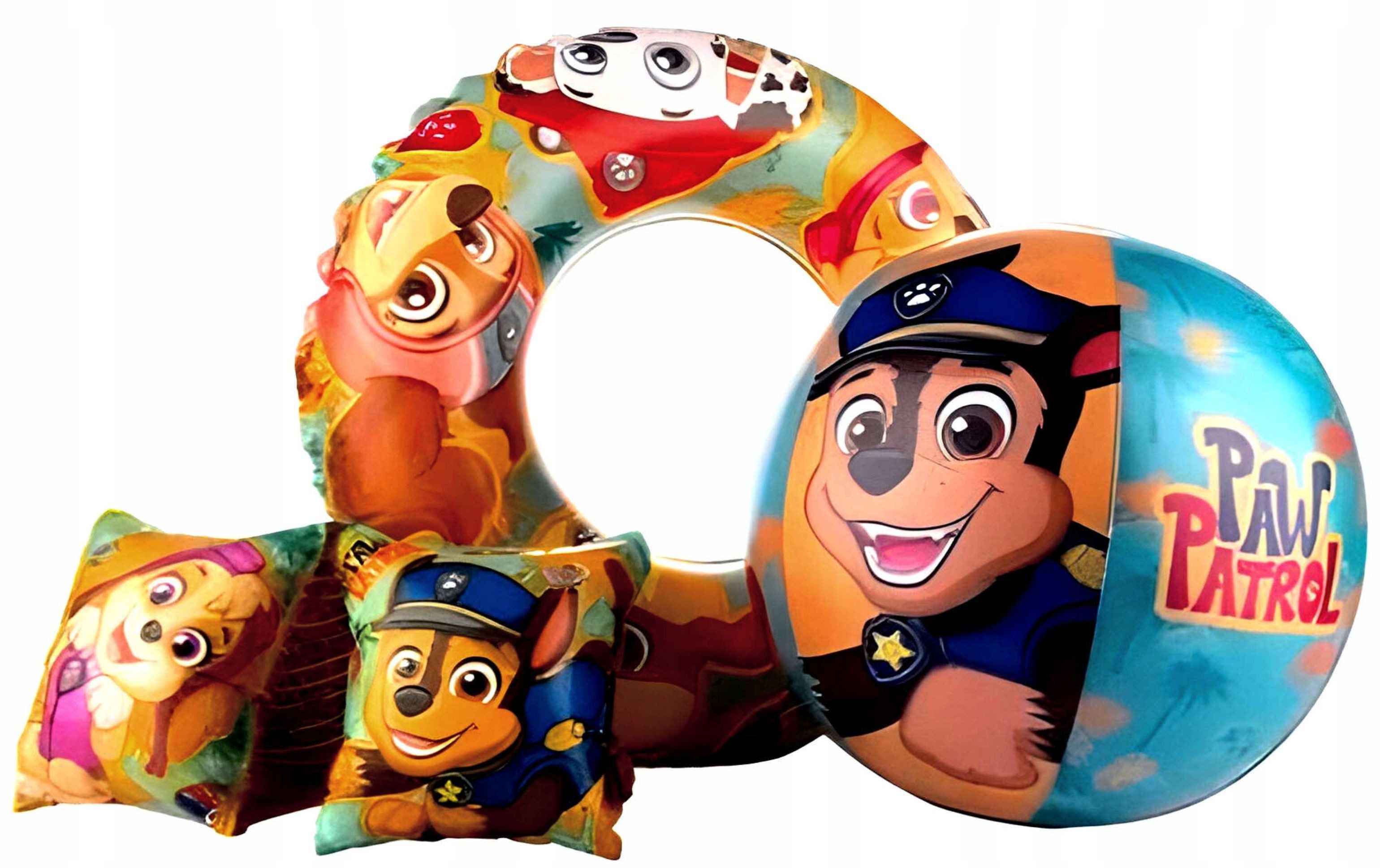 PAW PATROL Schwimmflügel PAW Patrol Schwimmset: Boot, Schwimmflügel, Ball, Schwimmring – 100 cm (4-tlg)