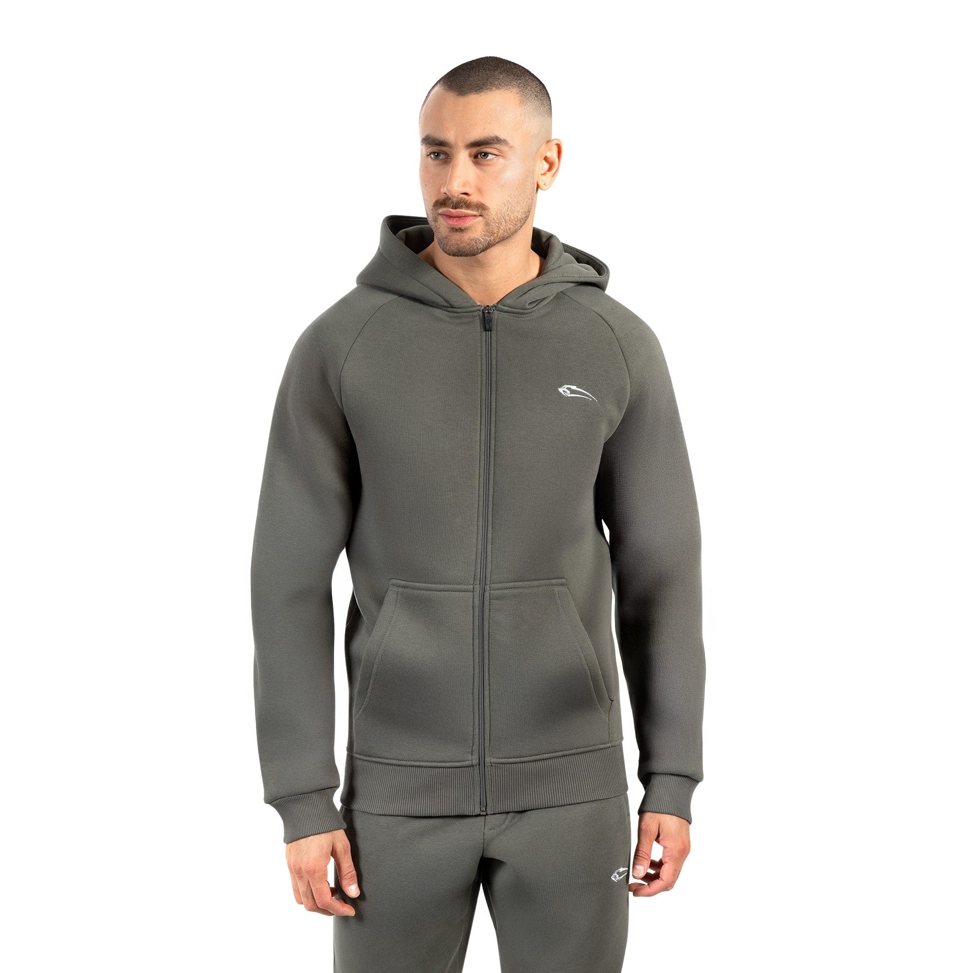 Smilodox Kapuzenstrickjacke Yassin, Zip Hoodie mit Logo, leicht überschnitt günstig online kaufen