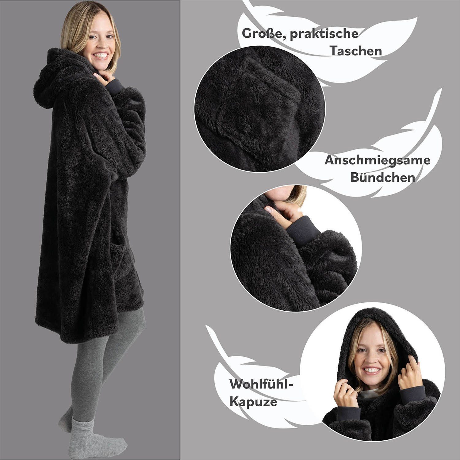 Blumtal Hoodie Ärmeldecke Unisex OEKO-TEX zertifiziert