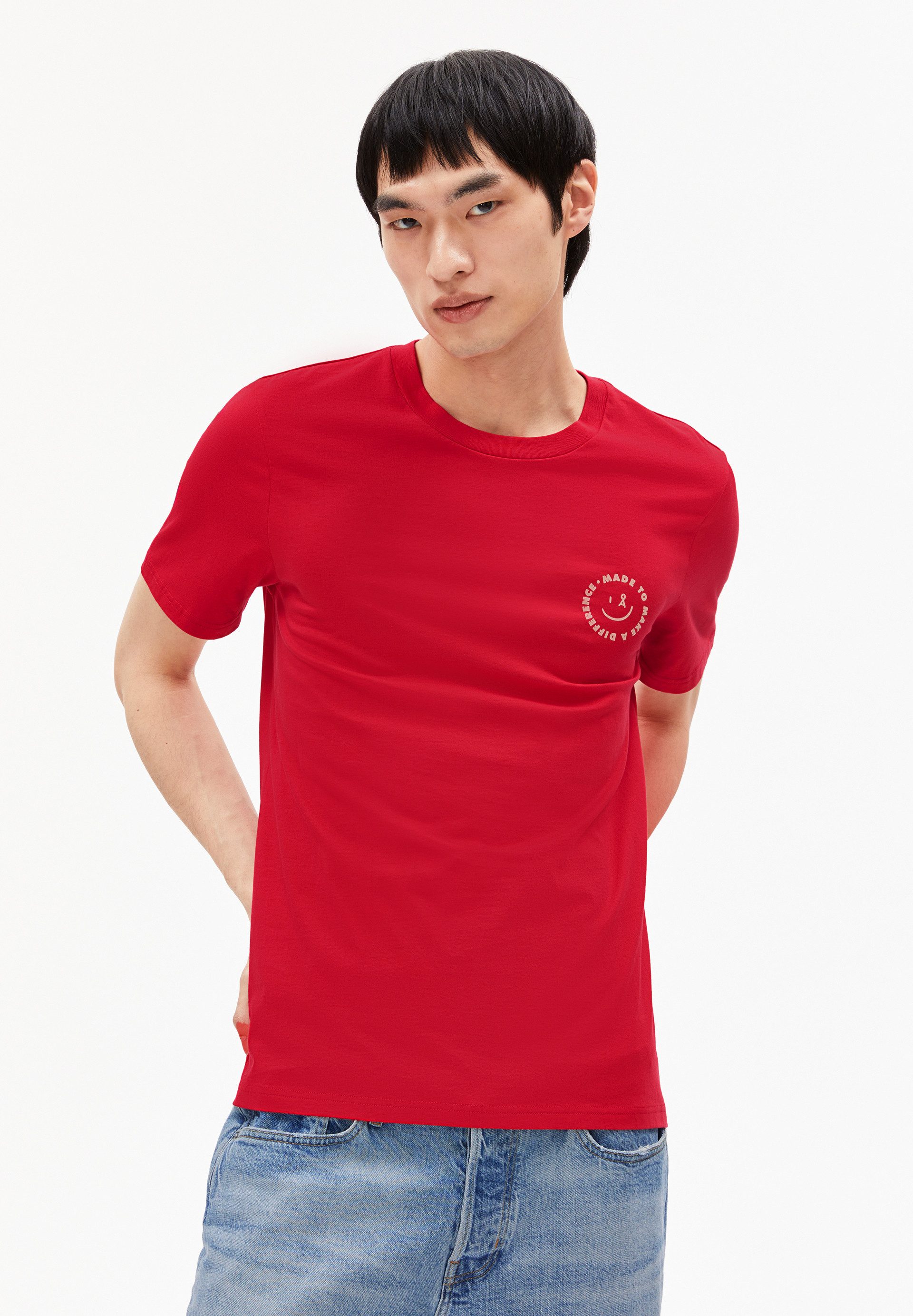 Armedangels T-Shirt JAAMES SMILEY Regular T-Shirt aus Bio-Baumwolle Regular Fit