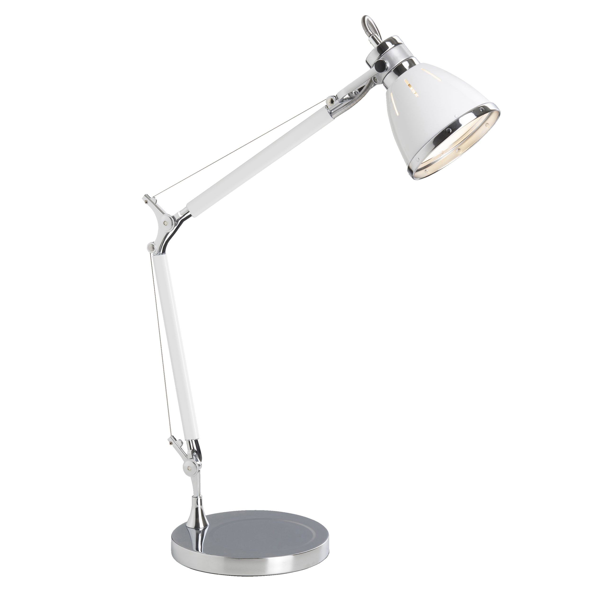 Lightbox Tischleuchte, ohne Leuchtmittel, Schreibtischlampe, schwenkbar, 48-80 cm Höhe, Ø 21 cm, E27, max. 40 W