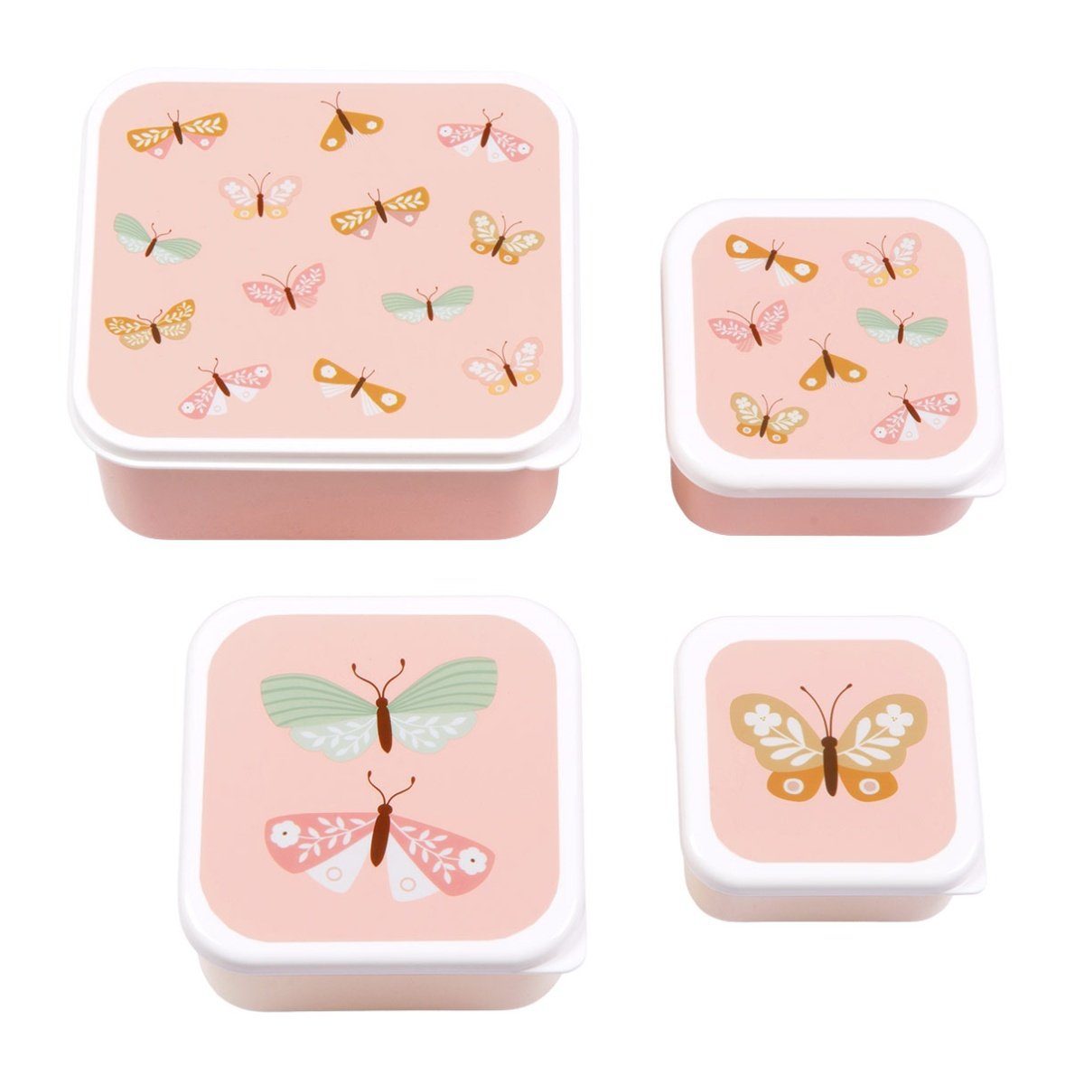 A little lovely Company Lunchbox Brotdosen Schmetterlinge 4er Set in unterschiedlichen Größen