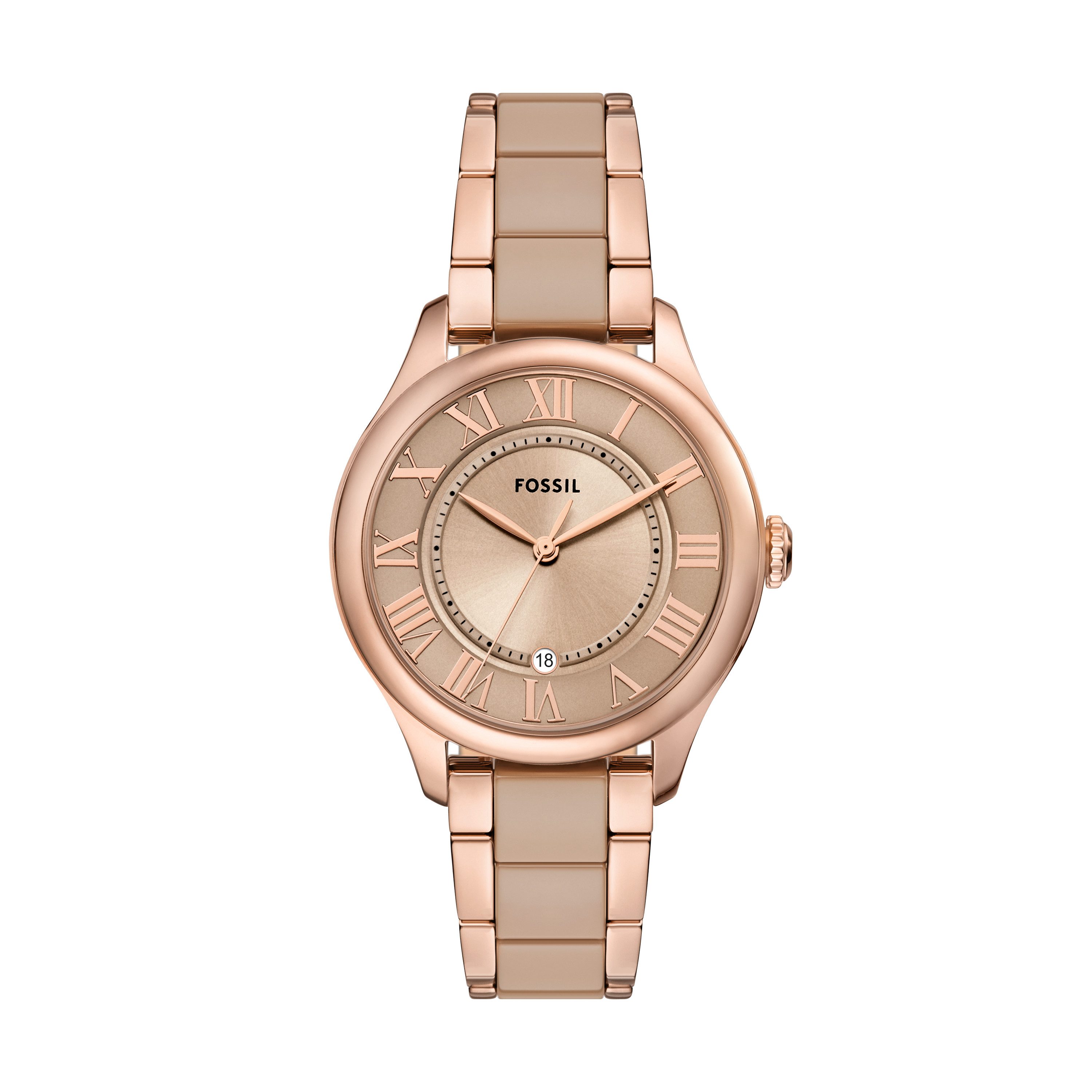 Fossil Quarzuhr GILMORE CE1133, Armbanduhr, Damenuhr, analog, Tag