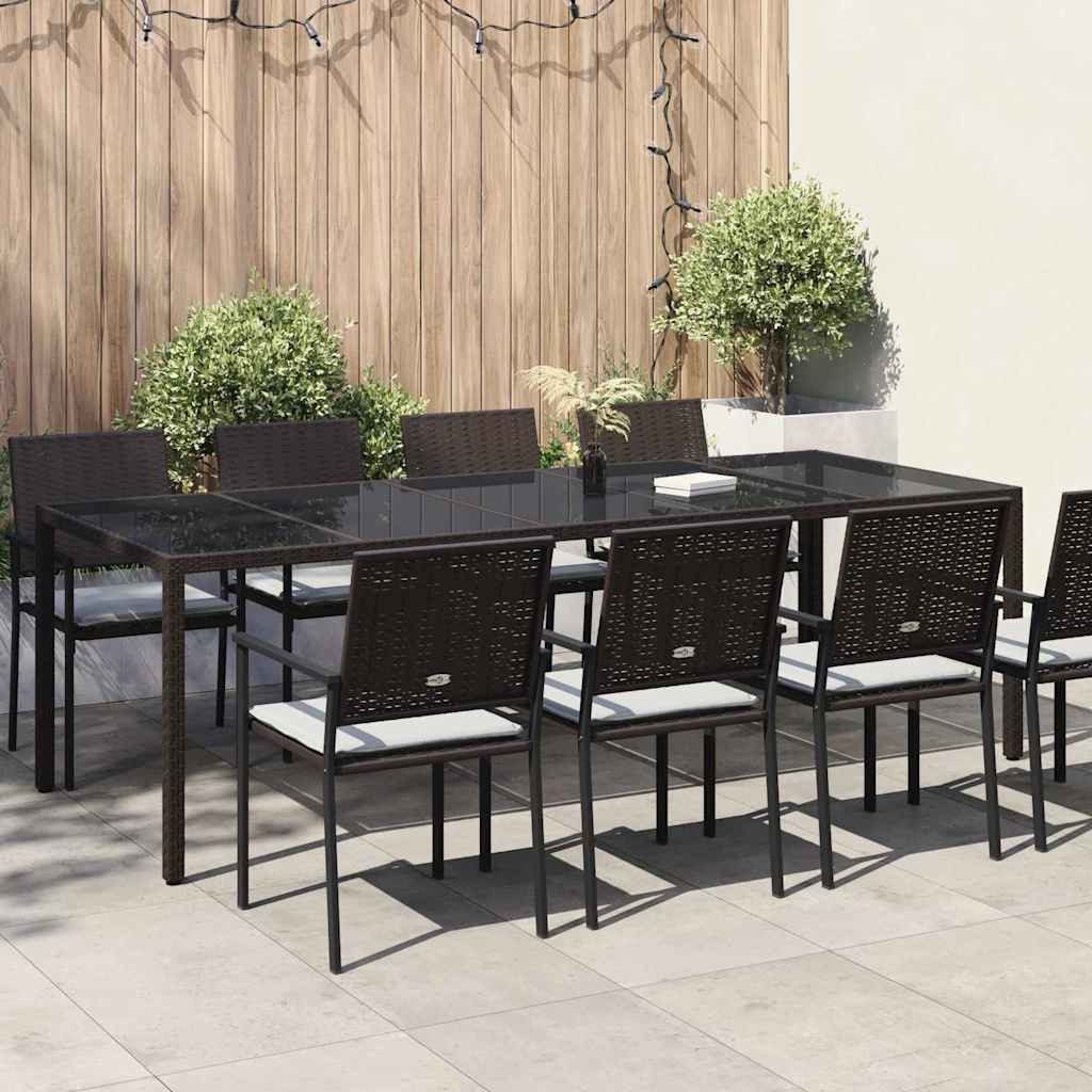 vidaXL Gartentisch Gartentisch Braun Poly-Rattan (1-St)