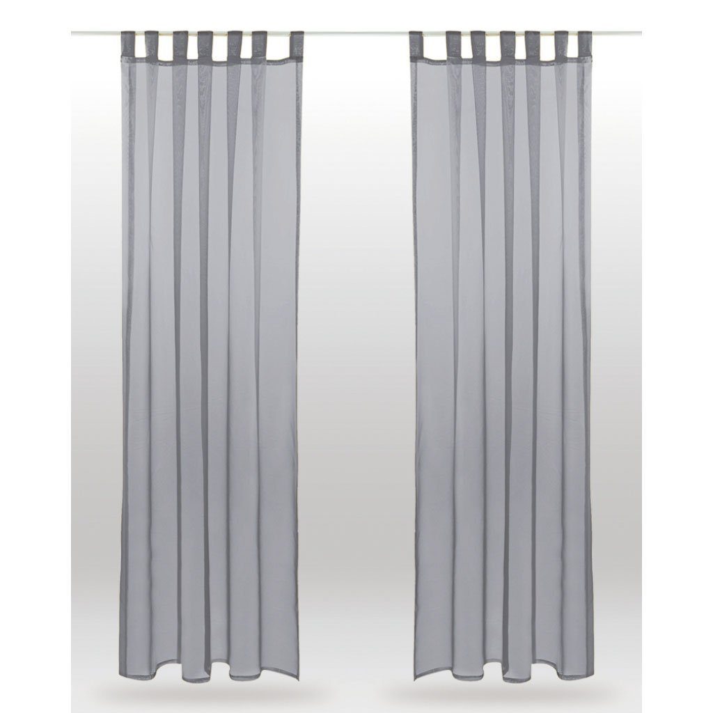 Bestlivings Vorhang (2 St), Schlaufen, transparent, Voile, Gardinenset "Transparent", 2 Schlaufenschals