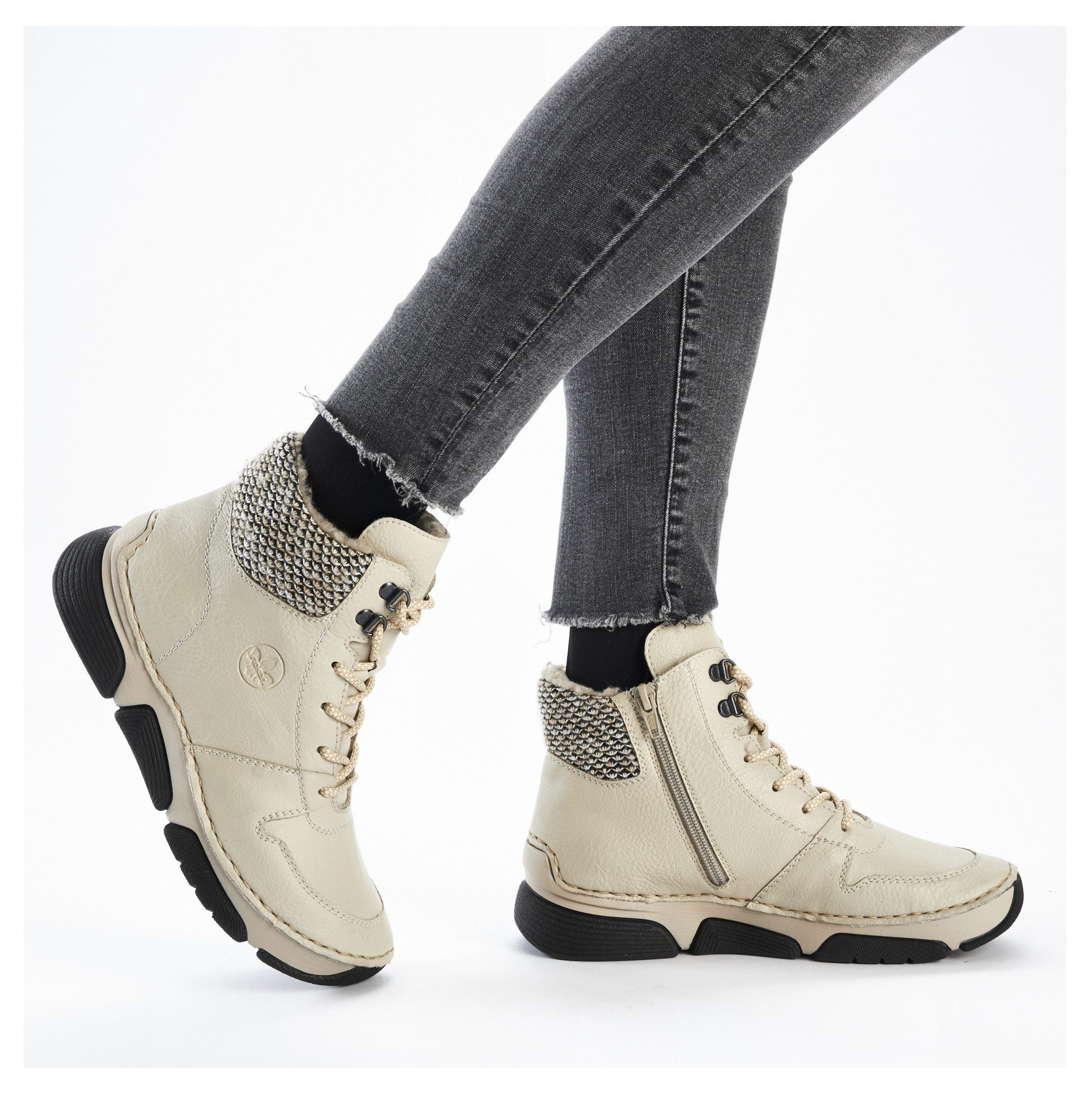 Rieker Winterboots, Schnürboots, Stiefelette mit praktischem Innenreißverschluss