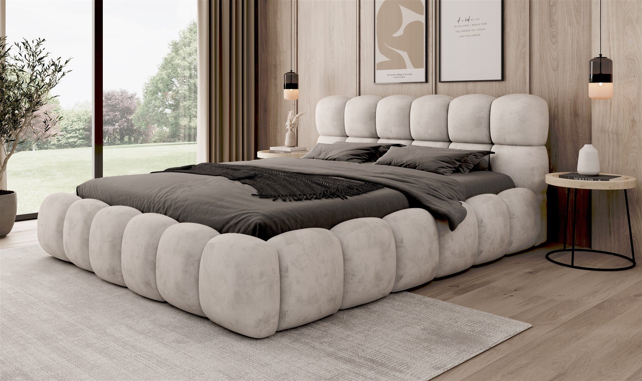 Fun Möbel Polsterbett Schlafzimmerbett Bett AURELIA günstig online kaufen