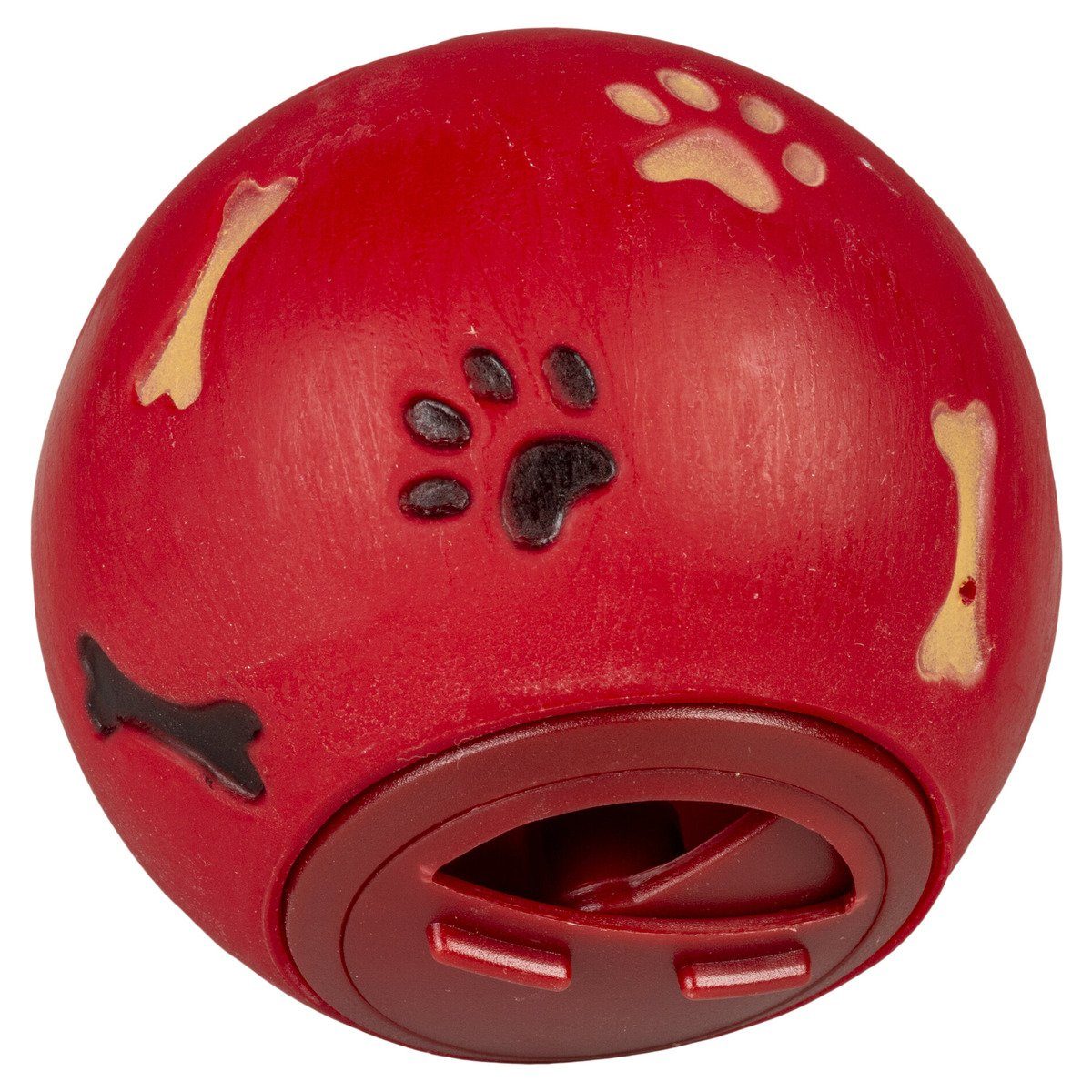 Snackball Hundespielzeug Vinyl Leckerliball rot