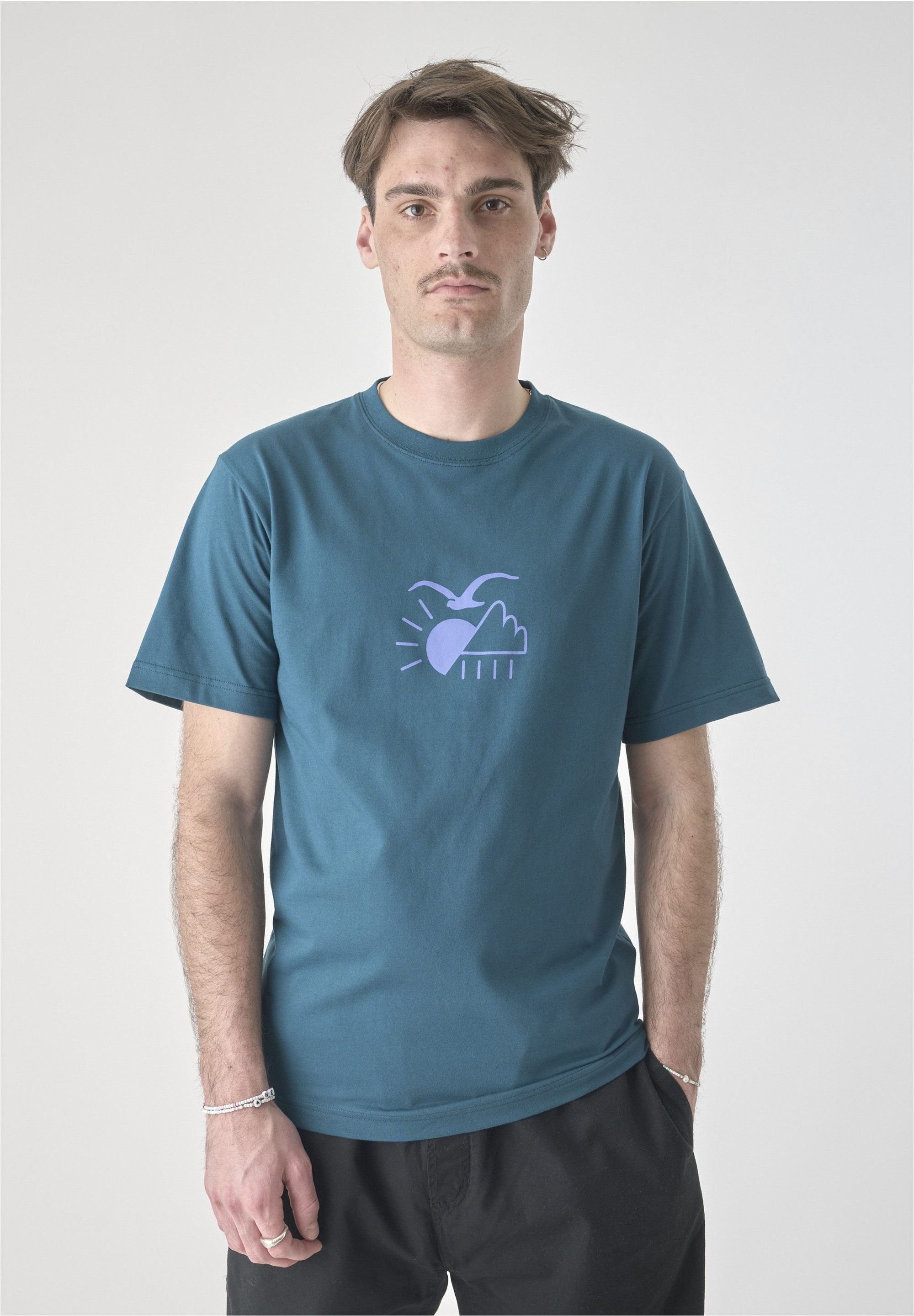 Cleptomanicx T-Shirt Classic Tee Sun & Rain mit lockerem Schnitt