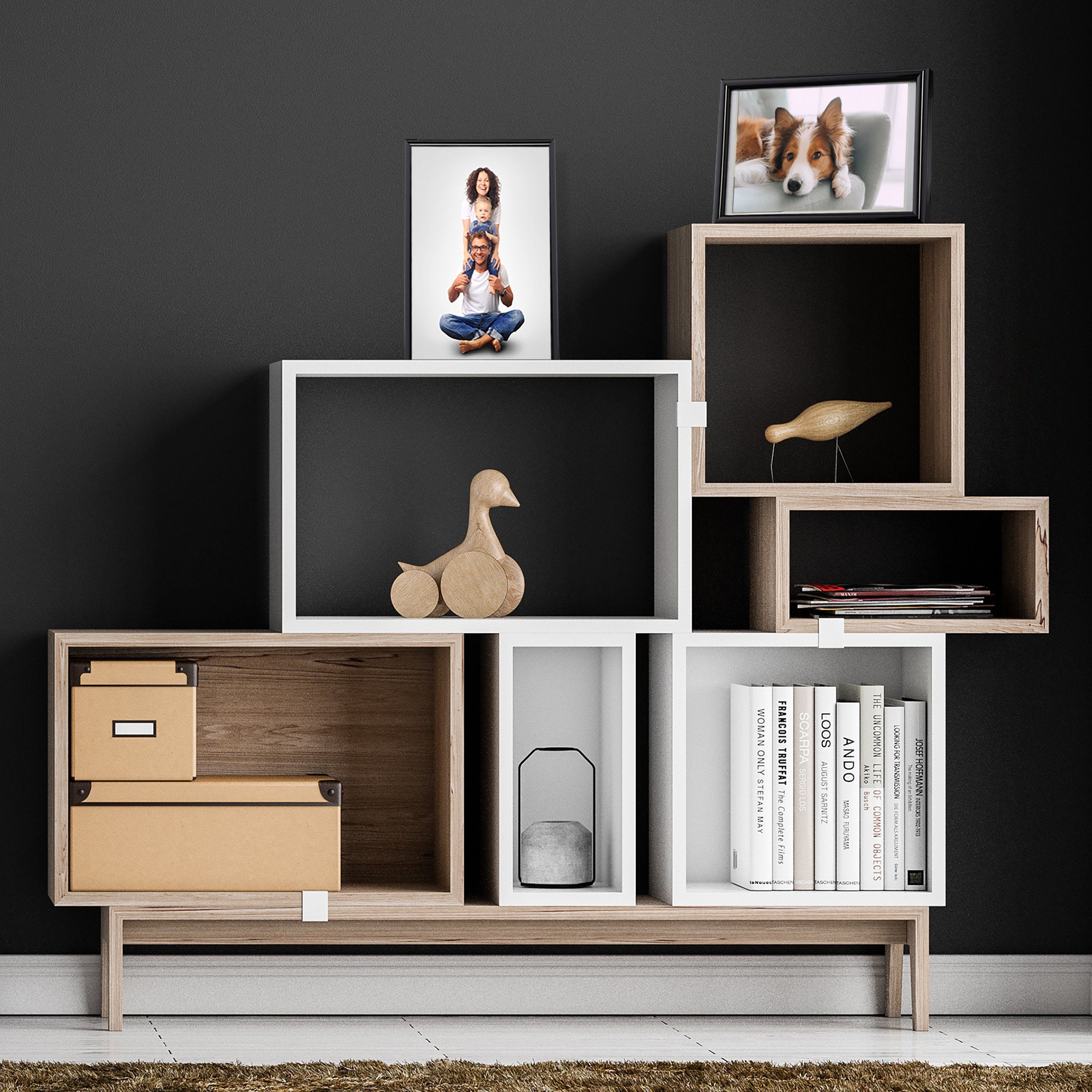 relaxdays Bilderrahmen 2er Set 15 x 20 cm, schwarz günstig online kaufen