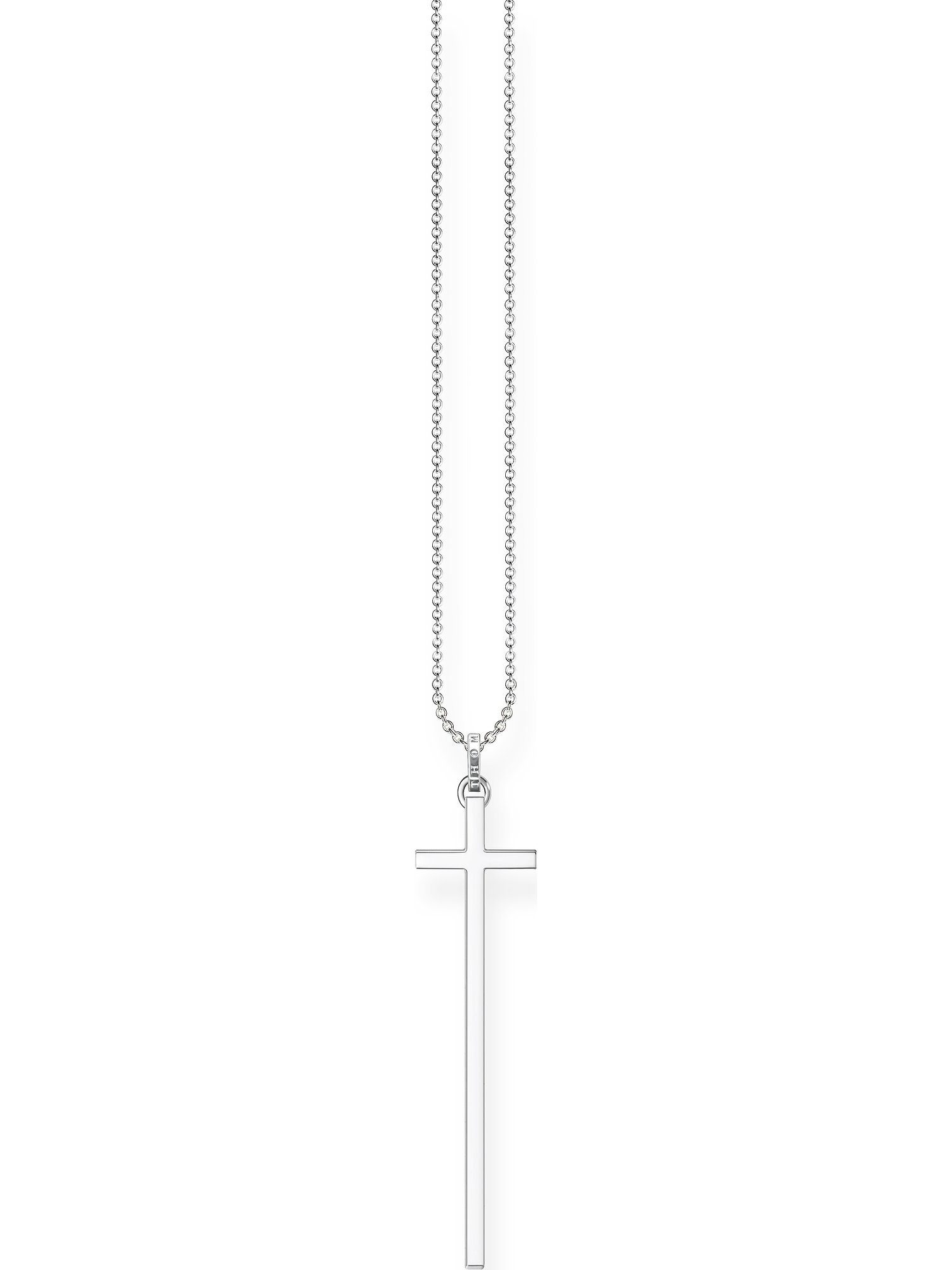 THOMAS SABO Silberkette Thomas Sabo Damen-Kette 925er Silber, Länge: 80 cm,  Breite: 1,3 cm, Stärke: 0,1 mm, Anhänger Länge: 1,3 cm