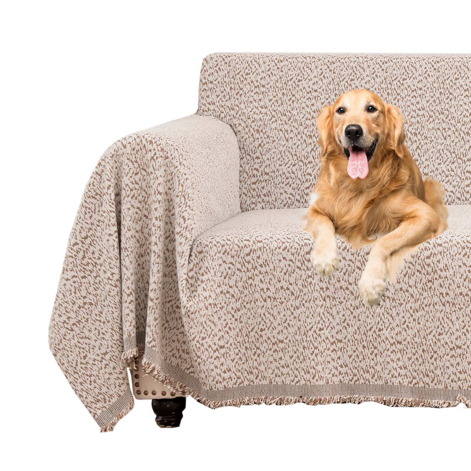 BTTO Ecksofahusse Sofadecke Chenille L Form,Sofa Überzug Überwurfdecke mit Geometrisch, 1/2 Stück,Tagesdecke 