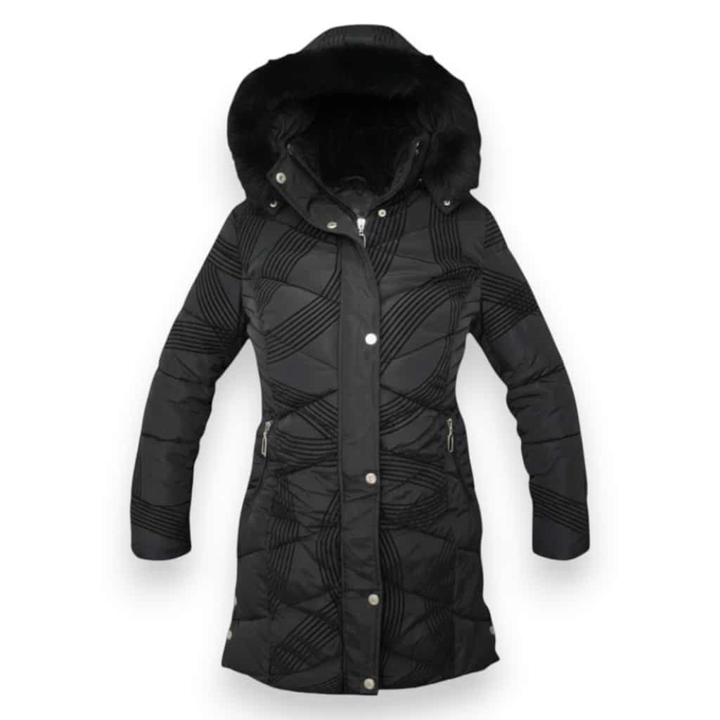 OriginalYou Steppjacke Kuschelige Midi Steppjacke für Damen mit Velourstrei günstig online kaufen