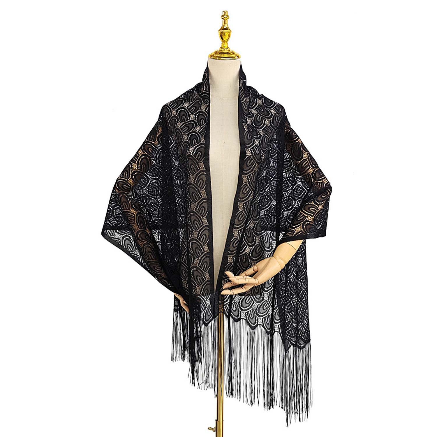 Modeschal Stola für Abendkleid– Spitzenstola– Stola für Damen – Festlich