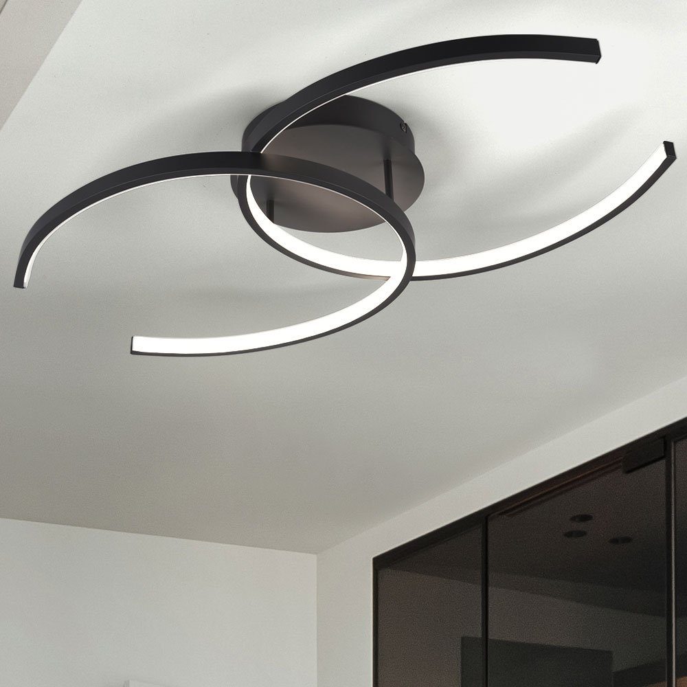 LED Decken Lampe Wellen Design Wohn Zimmer Beleuchtung Flur Lampe Länge 137,5 cm 