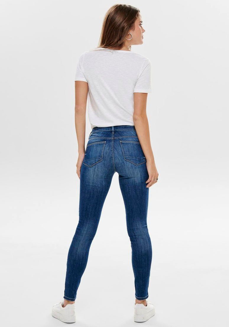 ONLKENDELL Skinny-fit-Jeans mit Saum Zipper LIFE ONLY am