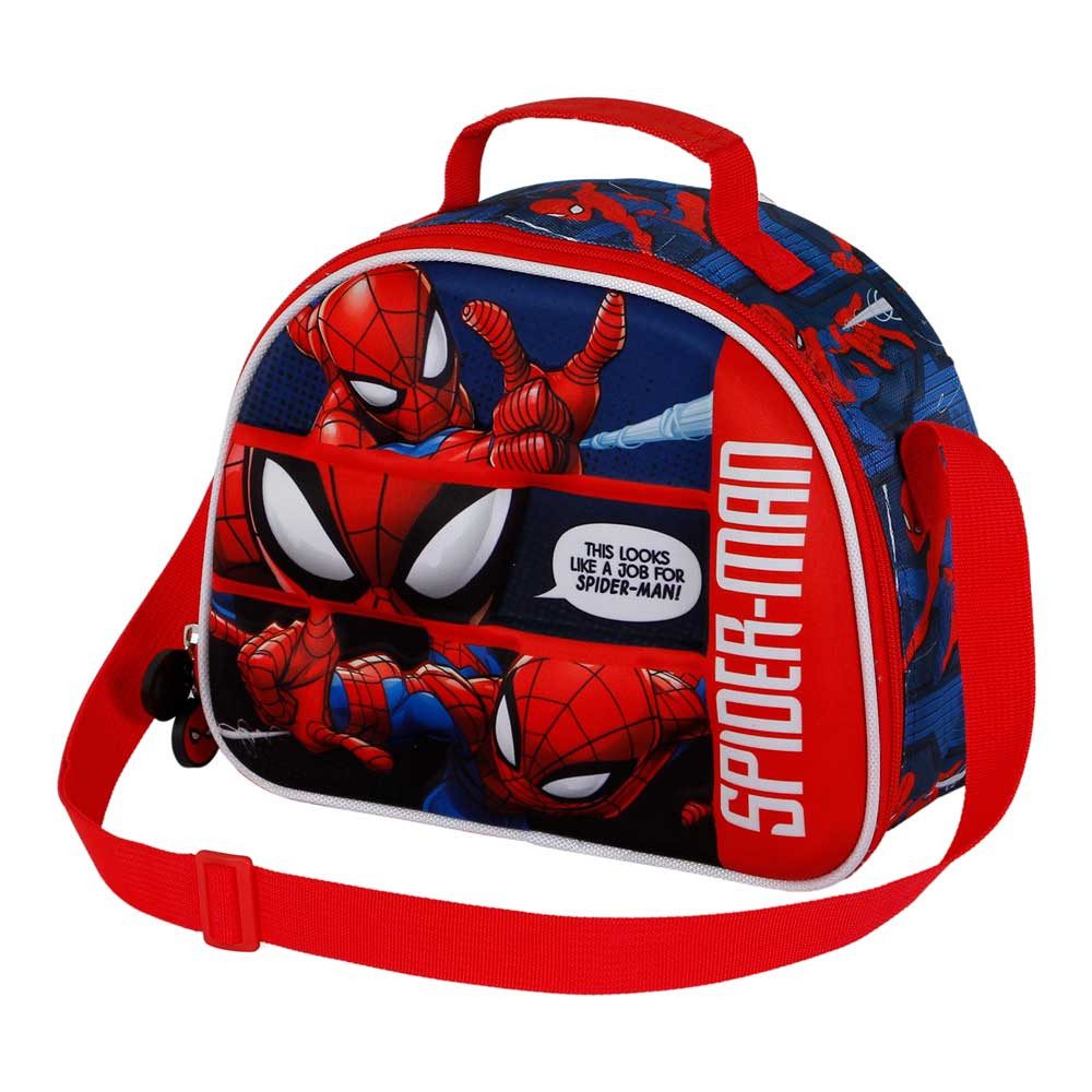 Karactermania Umhängetasche Marvel Spiderman Vorschultasche Frühstückstasche Kindergartentasche, Isolierende Innenauskleidung
