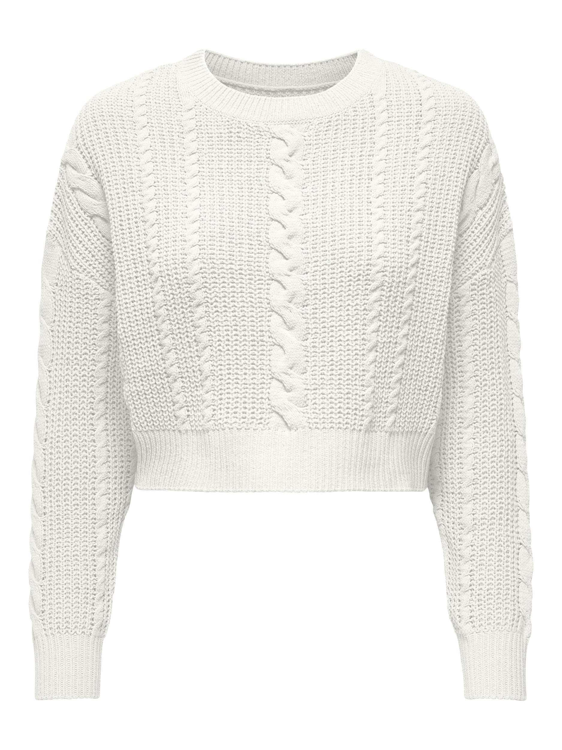 ONLY Strickpullover ONLMALENA LIFE LS CROPPED O-NECK KN