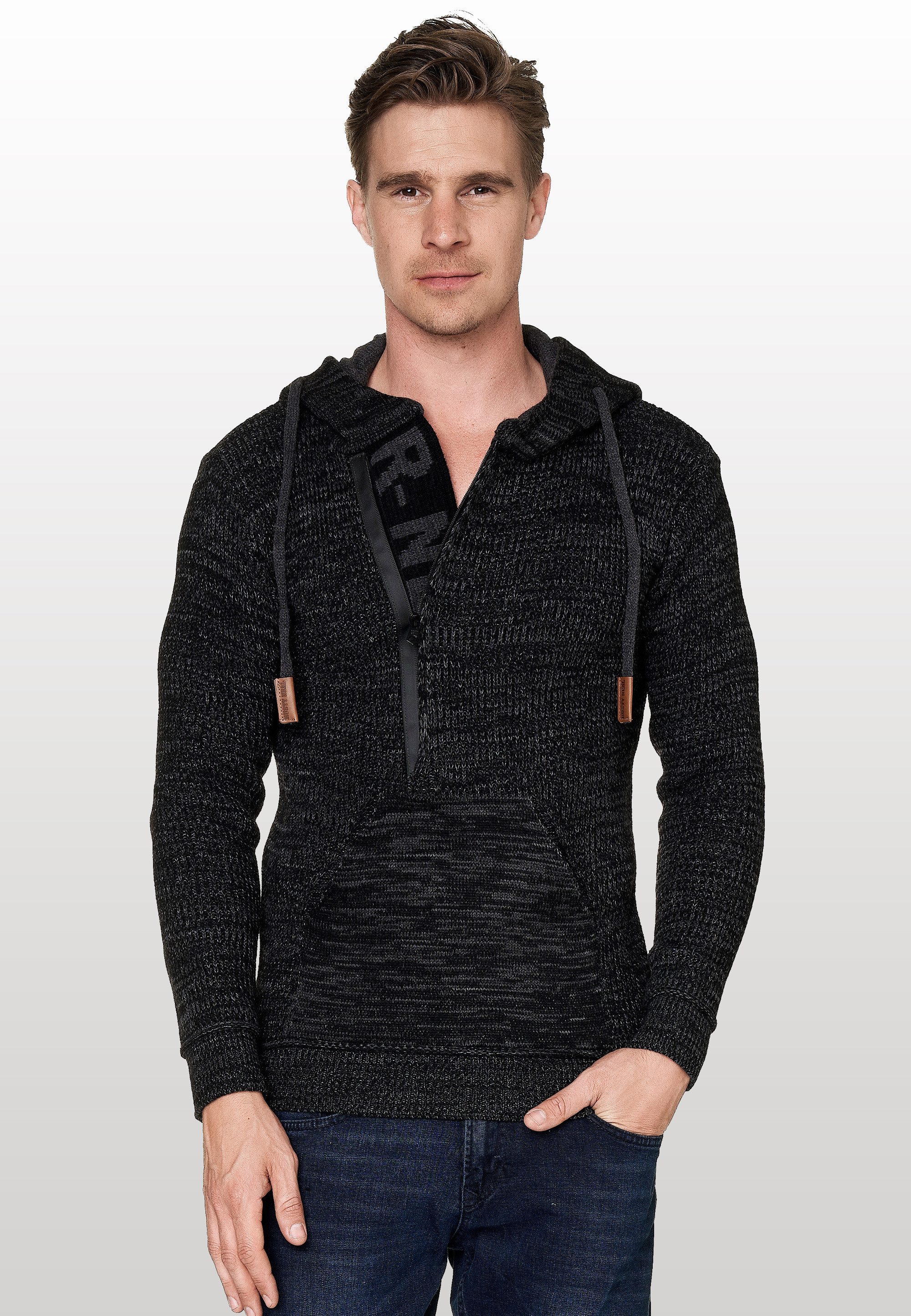 Rusty Neal Kapuzensweatshirt mit stylischem Ausschnitt günstig online kaufen