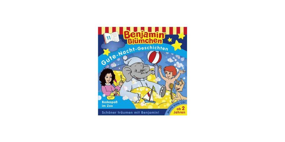 Kiddinx Hörspiel-CD Benjamin Blümchen, Gute-Nacht-Geschichten - Badespaß im Zoo, 1 Audi...