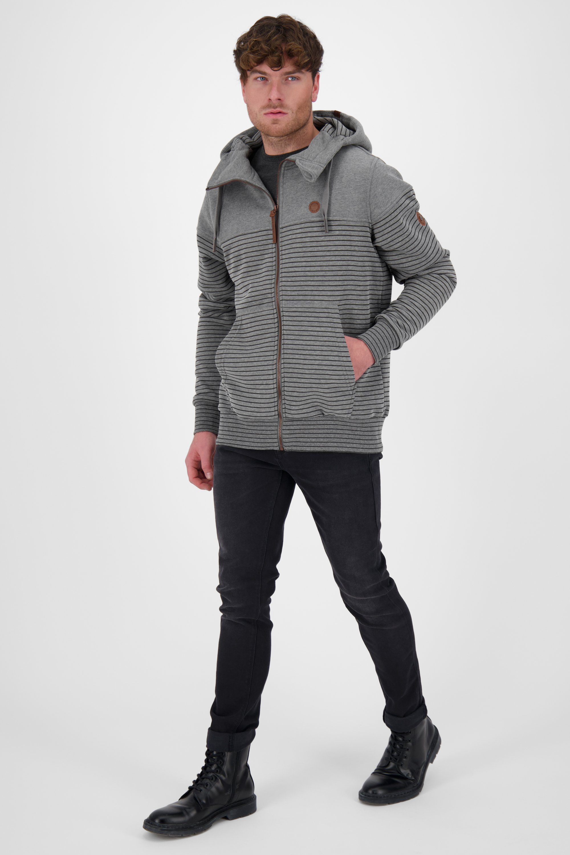 steal Herren melange Kapuzensweatjacke, Sweatjacket B HurricaneAK & Sweatjacke Kapuzensweatjacke Kickin Alife