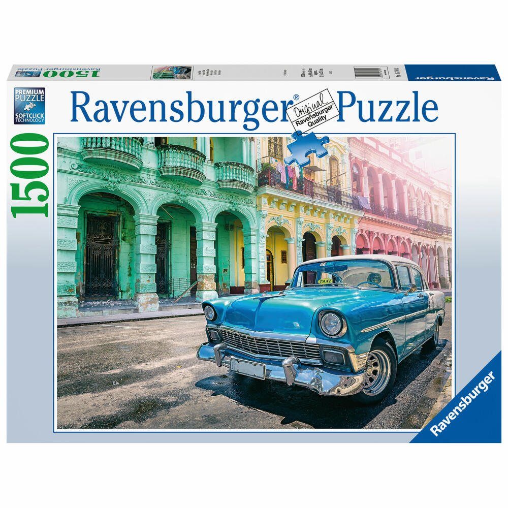 Ravensburger Puzzle Cuba Cars 1500 Teile, Puzzleteile