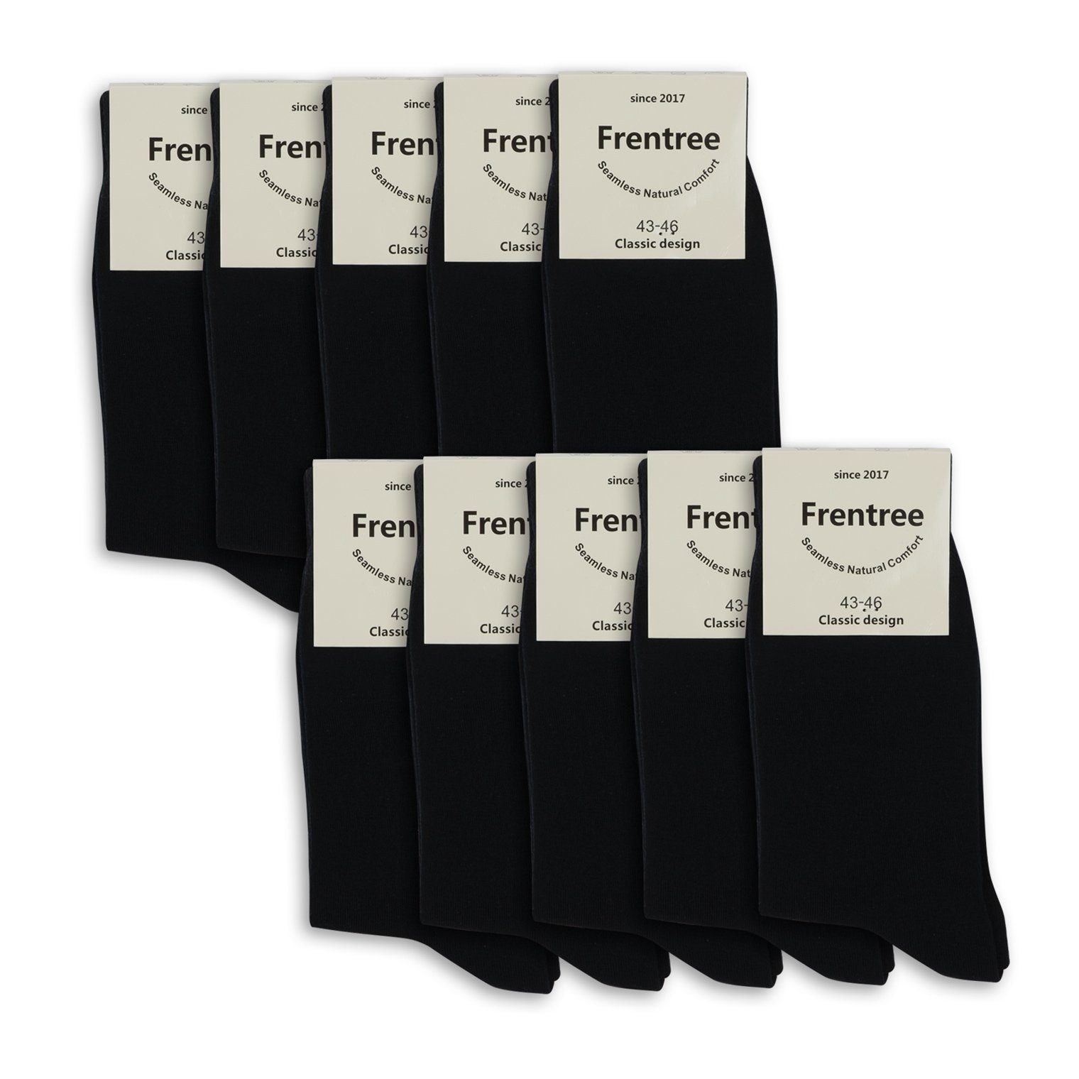 Paar Businesssocken Herren Pack) Schwarz 10 Socken Damen Business Tüv geprüfte Leoodo (10er