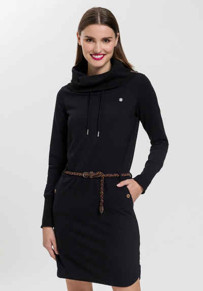 Ragwear Jerseykleid »LAURRA« (2-tlg., mit abnehmbarem Gürtel) stylisches Langarmkleid mit praktischen Eingrifftaschen