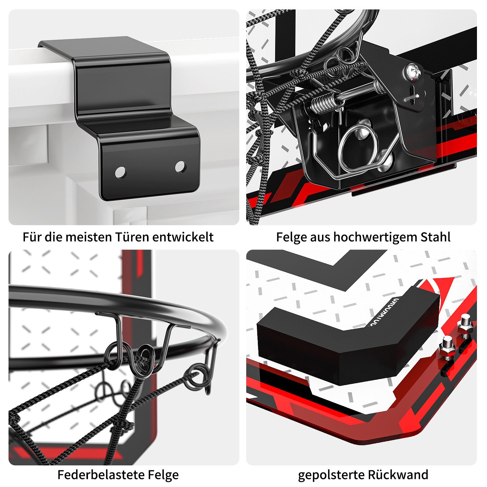 TEMI Wasserspieltisch Mini Indoor Basketballkorb für Kinder, (set, 1-tlg., mit 2 Mini Ball, 1 Pumpe), Indoor Outdoor Spiel für Jungen Mädchen