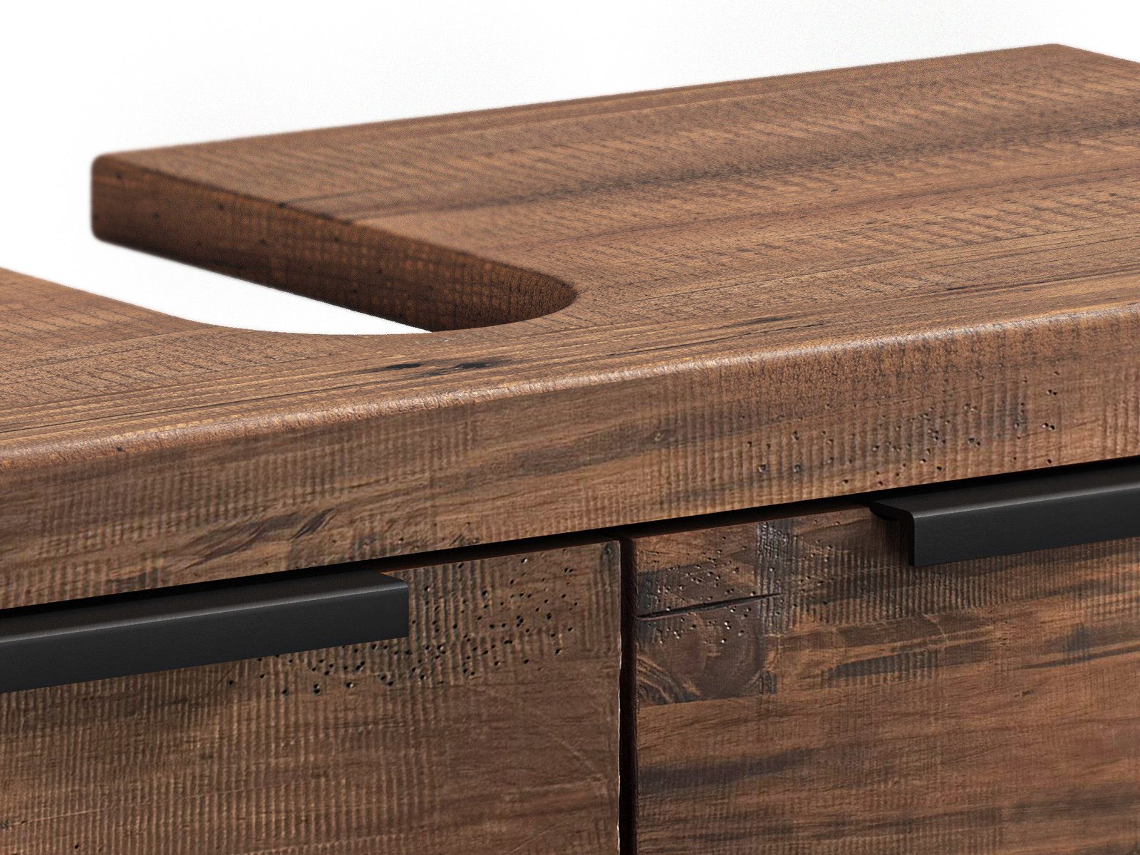 massivum Hochschrank Badset 4tlg. Sydney Pinie dunkel