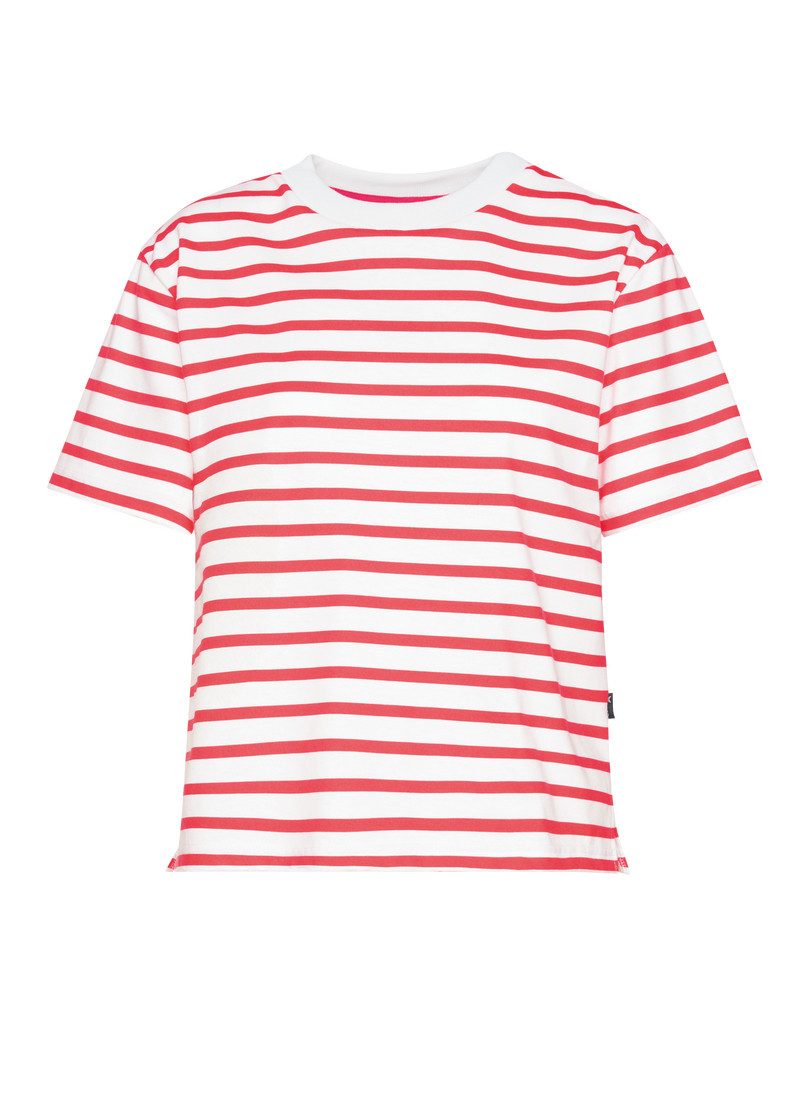 Trigema T-Shirt TRIGEMA Cropped T-Shirt mit Ringelmuster (1-tlg) günstig online kaufen