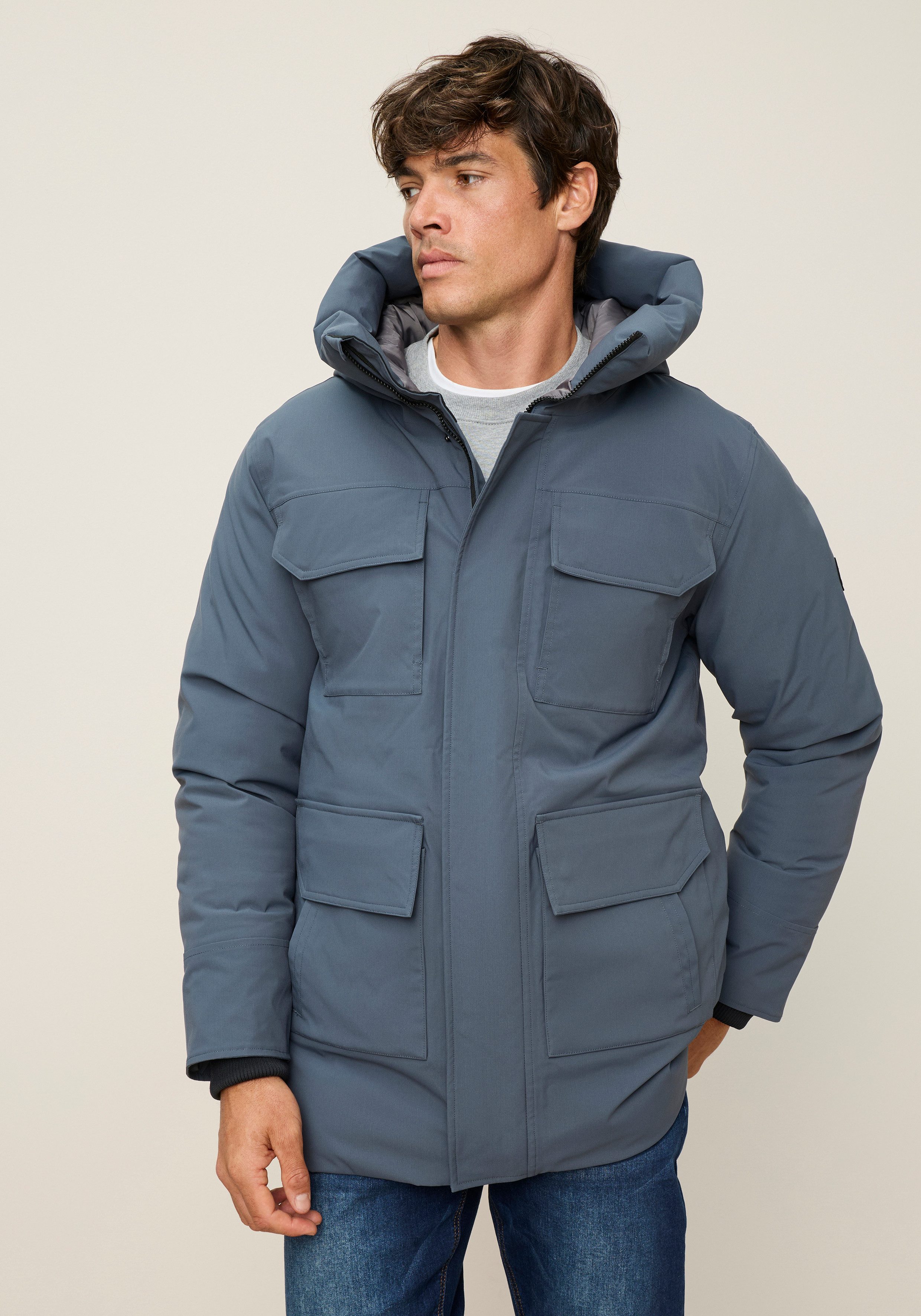 Polarino Funktionsparka Ideal für den Winter mit großen Taschen und Kapuze