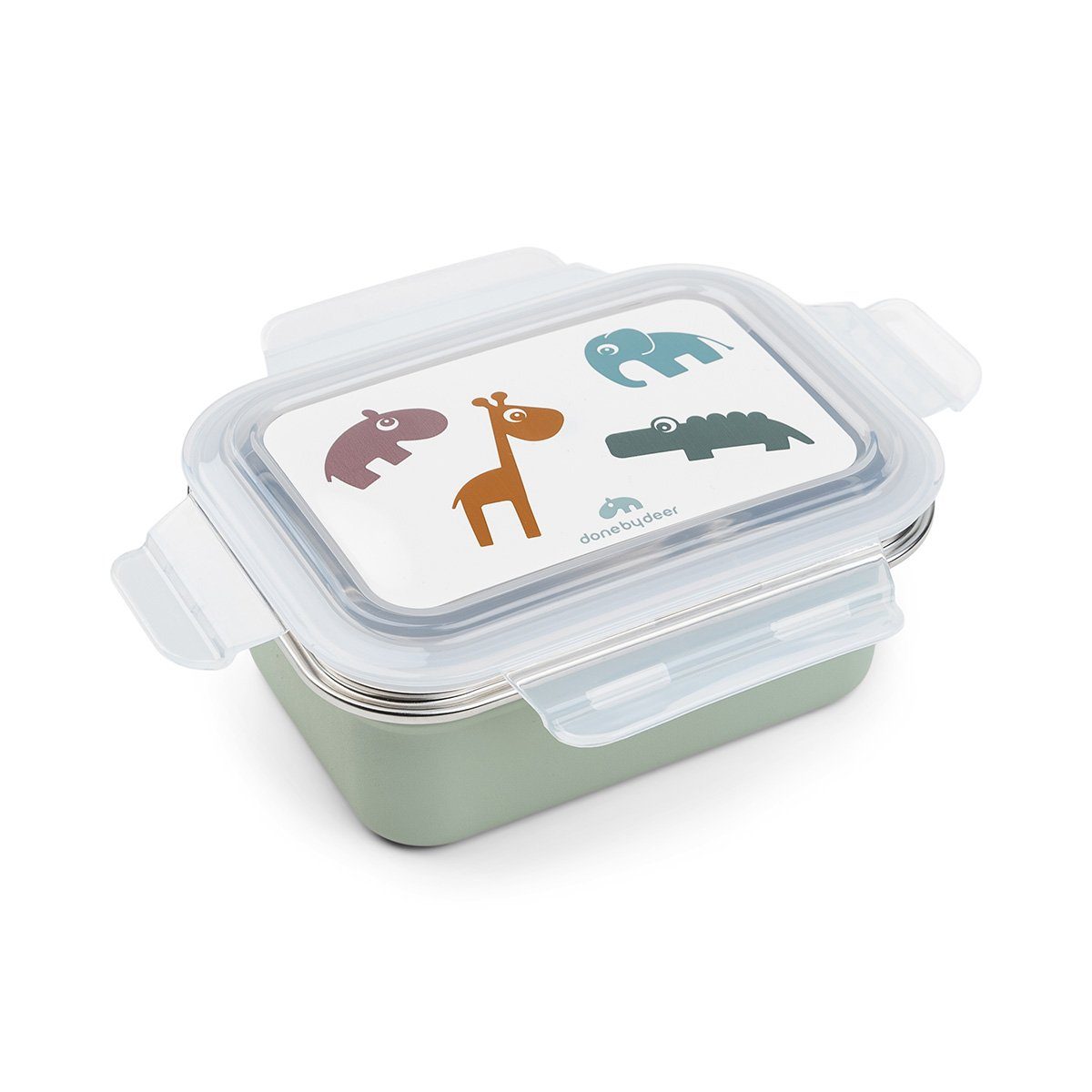 Done by Deer Lunchbox Brotdose Deer friends Edelstahl 750 ml 18 x 14 x 7,5 cm