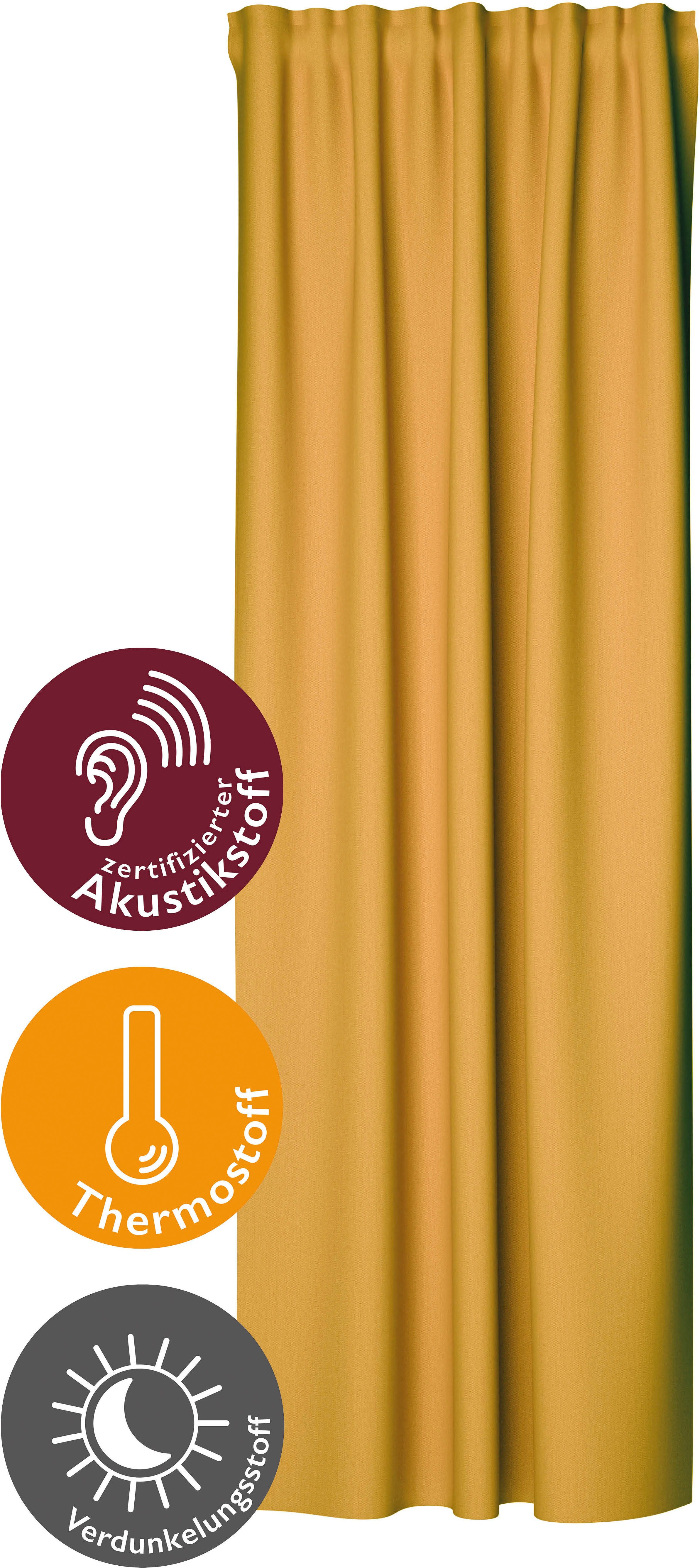 HOMING Vorhang Galdin (1 St), Multifunktionsband, verdunkelnd, Verdunklungsvorhang, blickdicht, Thermo, Energiesparend