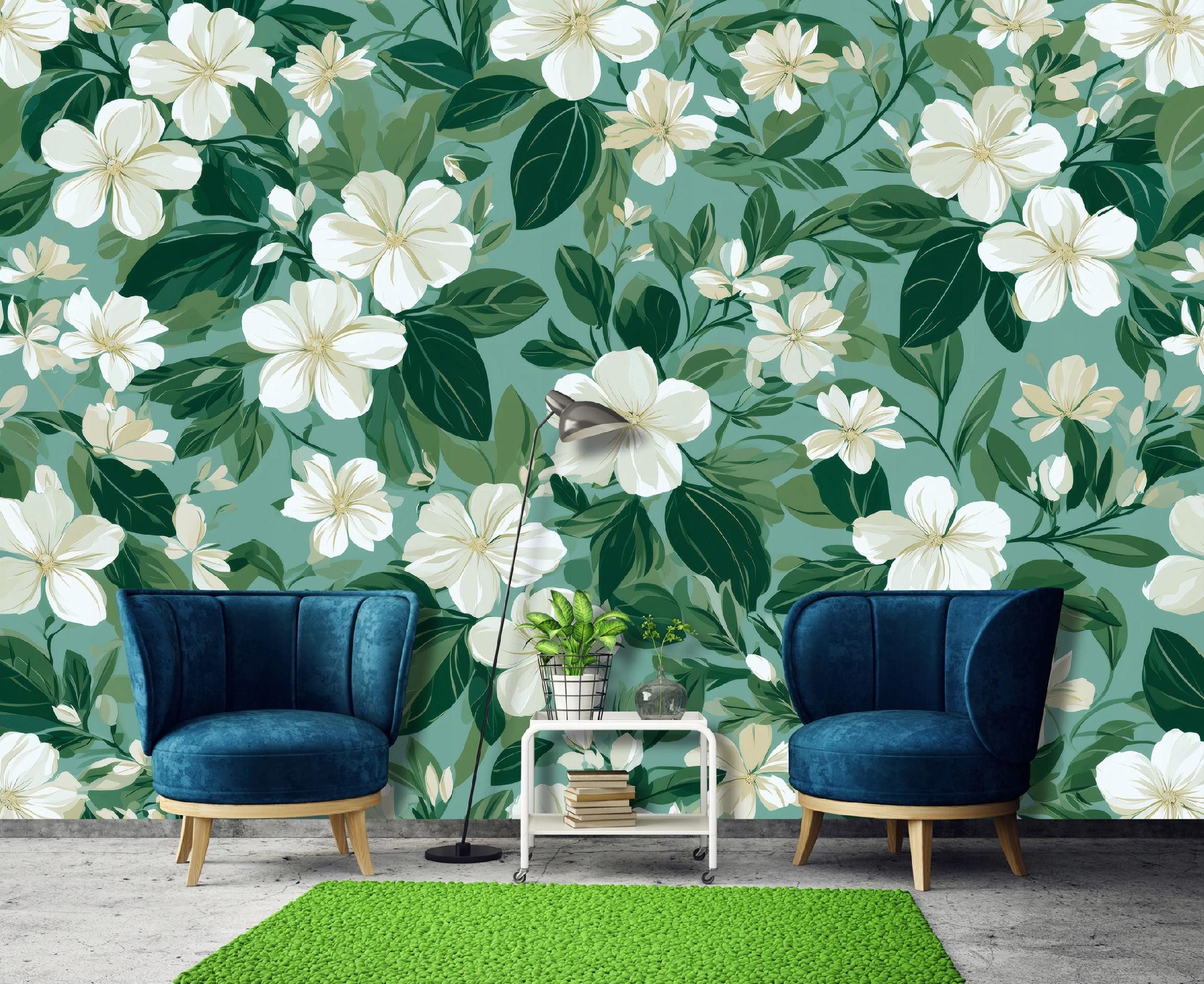 Wallarena Fototapete Blumen Vlies strapazierfähig Schlafzimmer Wohnzimmer 250x175 cm, glatt, 150 x 105 cm