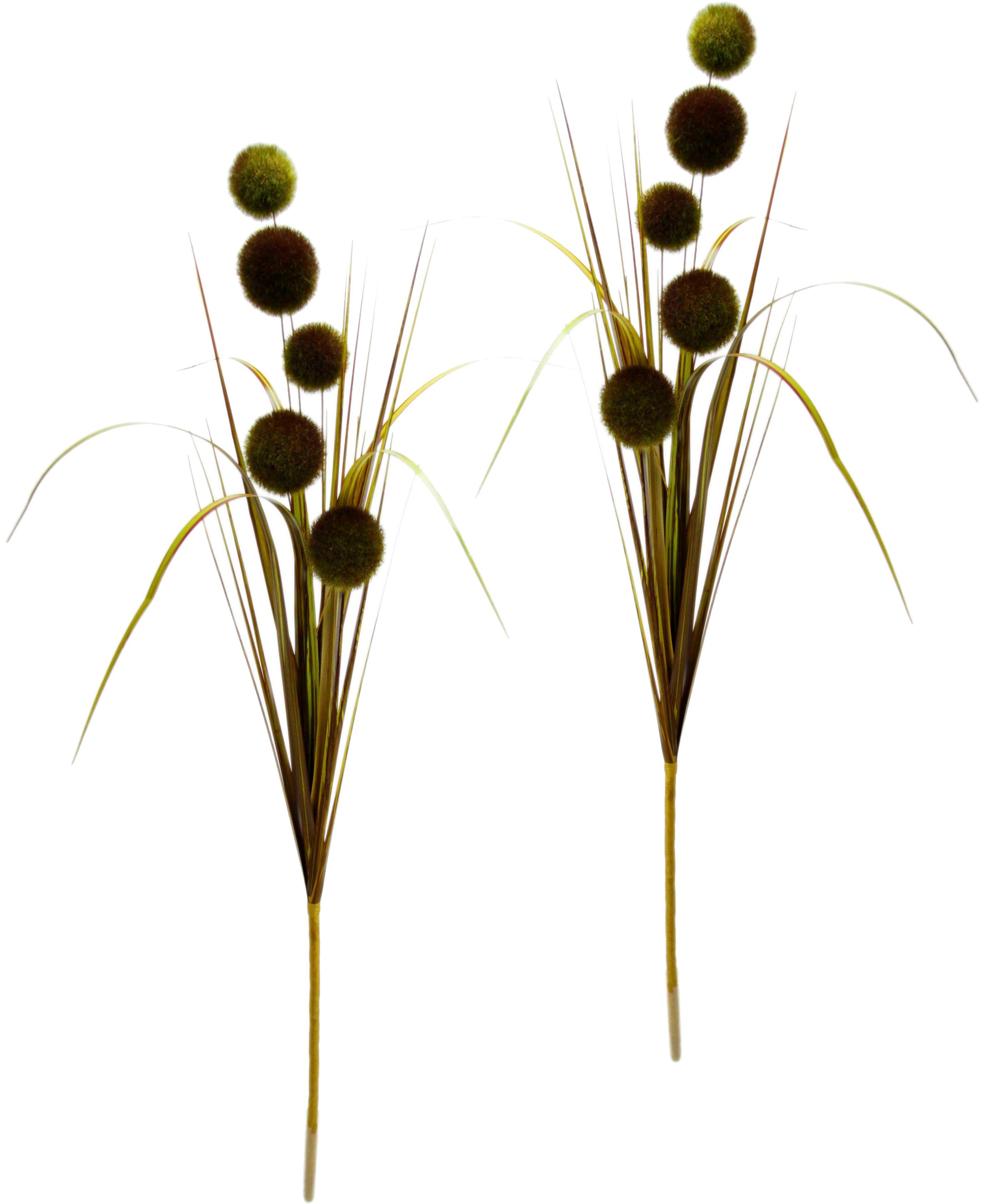 Kunstpflanze Allium im Gras, I.GE.A., Höhe 107 cm, Dekozweig, 2er Set | Kunstblumen