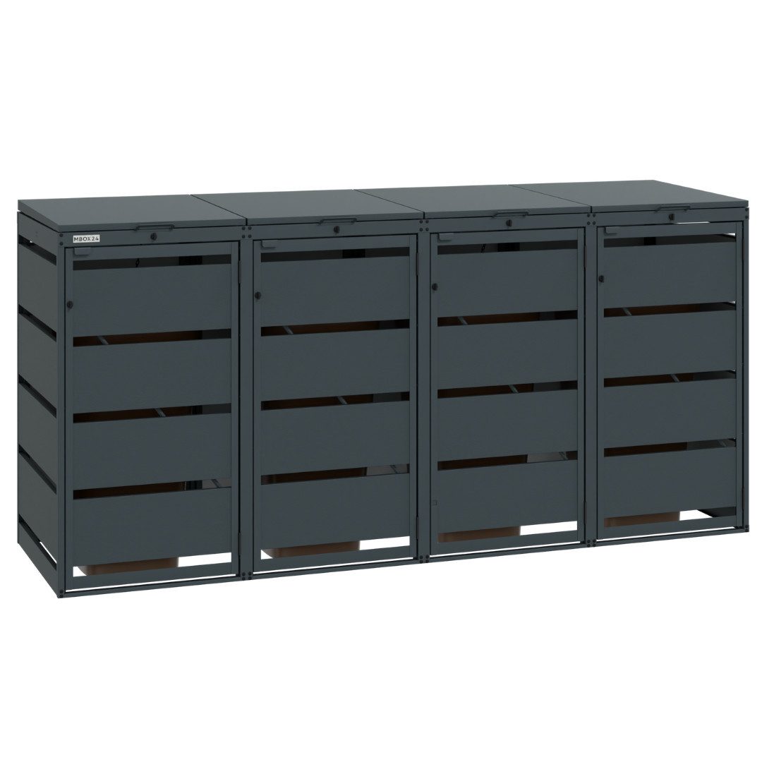 MBOX24 Mülltonnenbox MBOX24 Classic Mülltonnenbox für 120L aus verzinktem Stahl